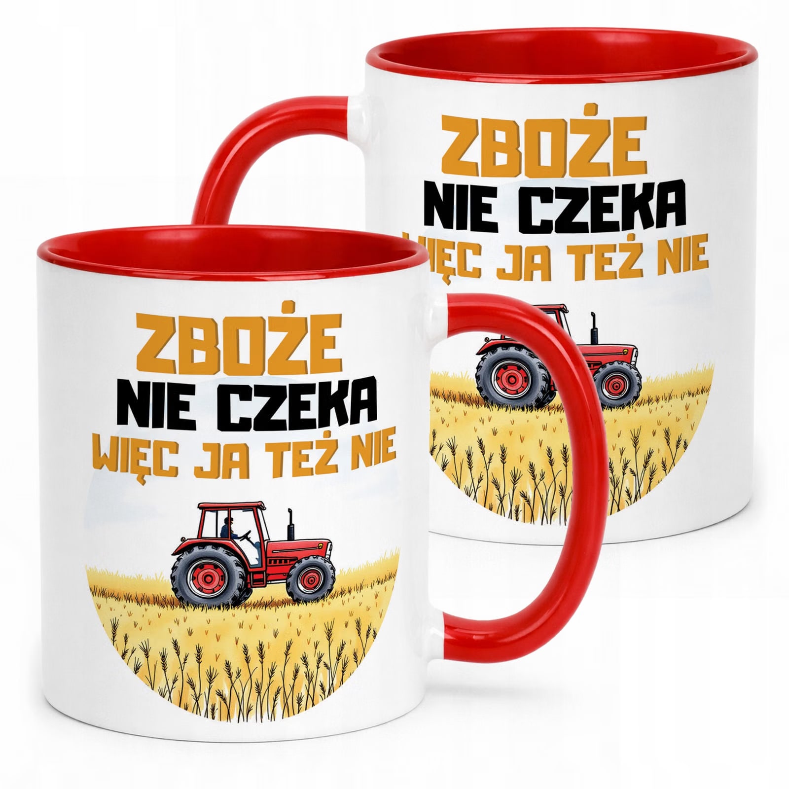 Kubek Czerwony Rolnik Dla Rolnika Traktor Zabawny Prezent Upominek
