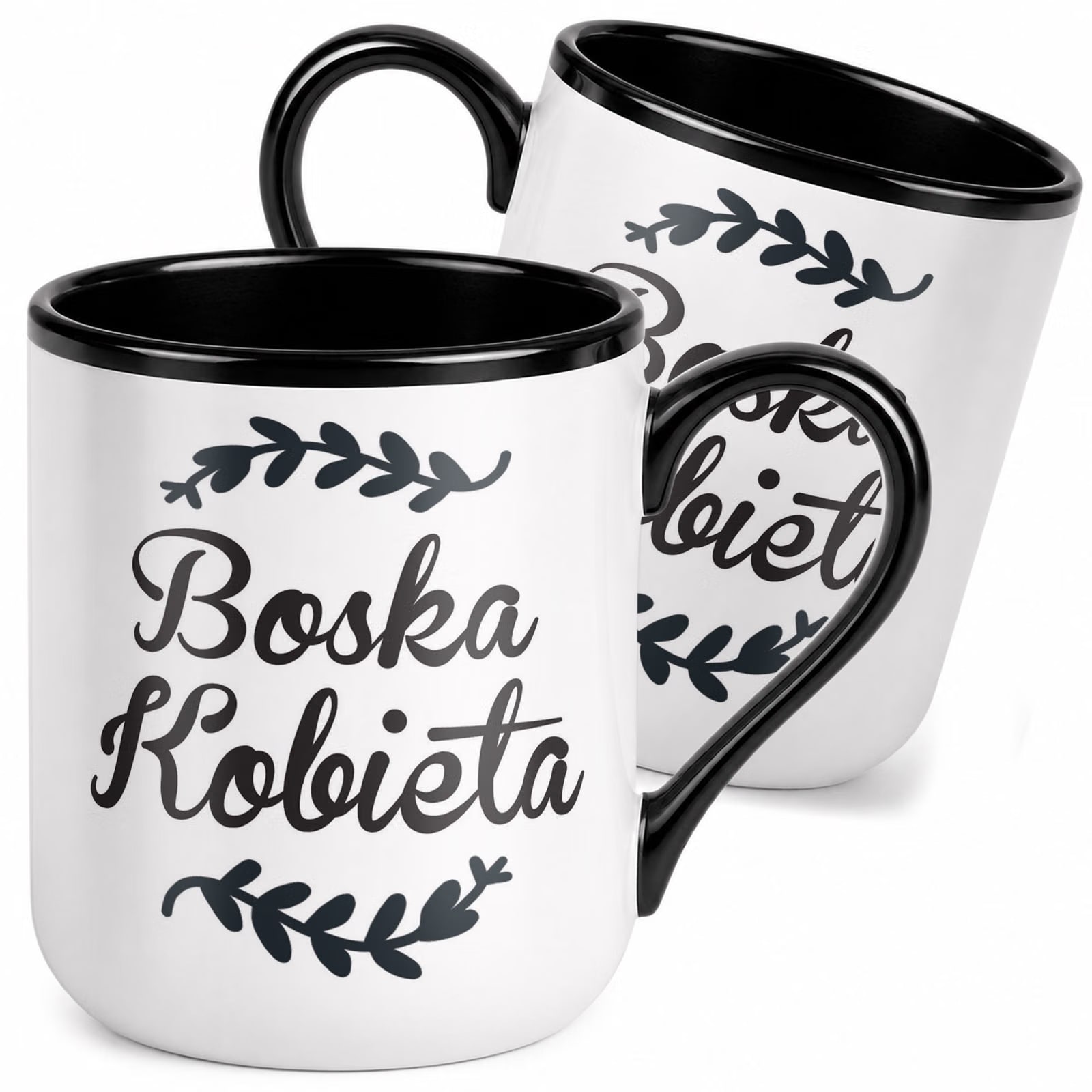 Kubek z nadrukiem Premium Czarny Dzień Kobiet Dla Kobiety Upominek Prezent