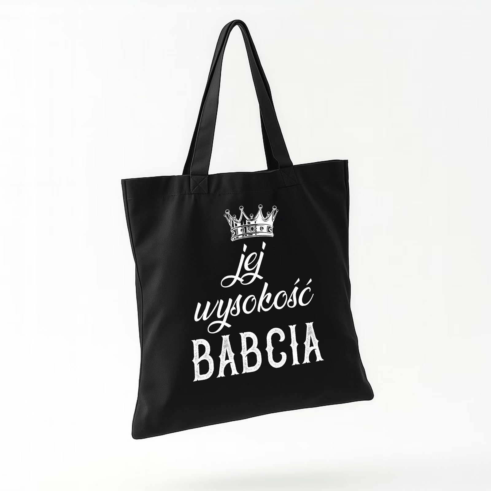 Torba bawełniana czarna Dzień Babci Prezent Upominek
