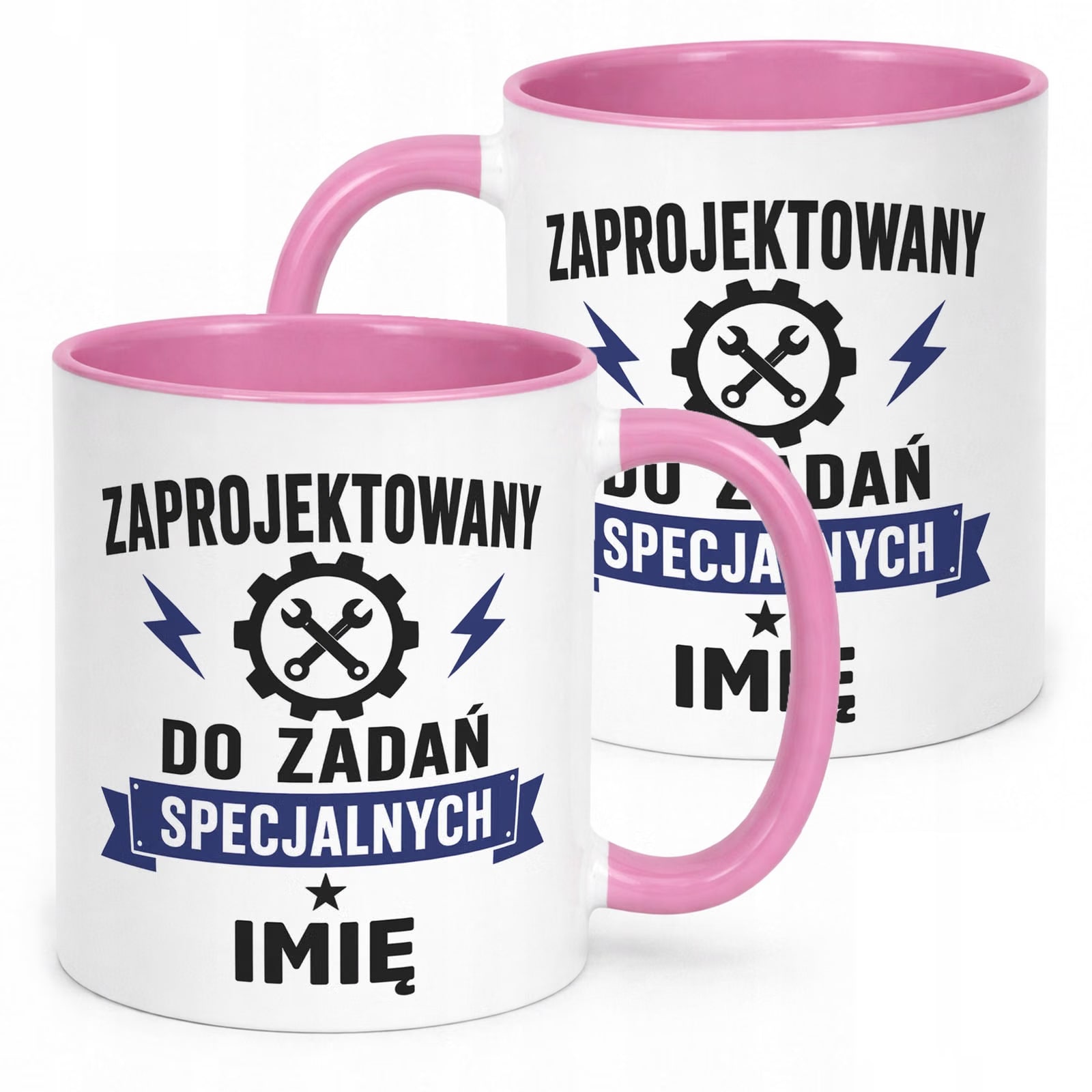 Różowy Kubek personalizowany z nadrukiem Dzień Chłopaka Mężczyzny Prezent