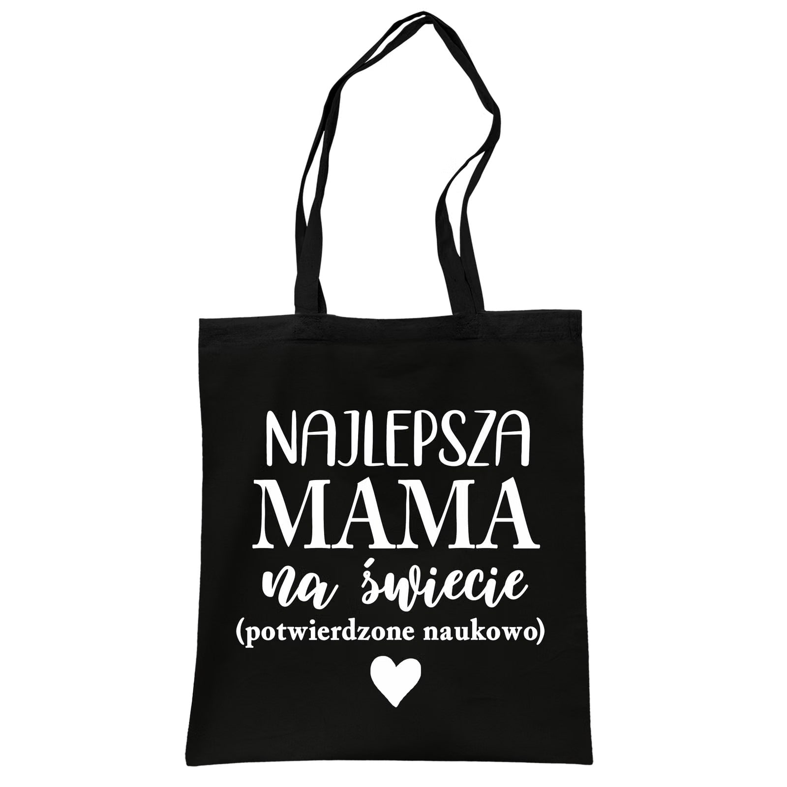 Torba bawełniana czarna na zakupy Dzień Matki Dla Mamy Prezent