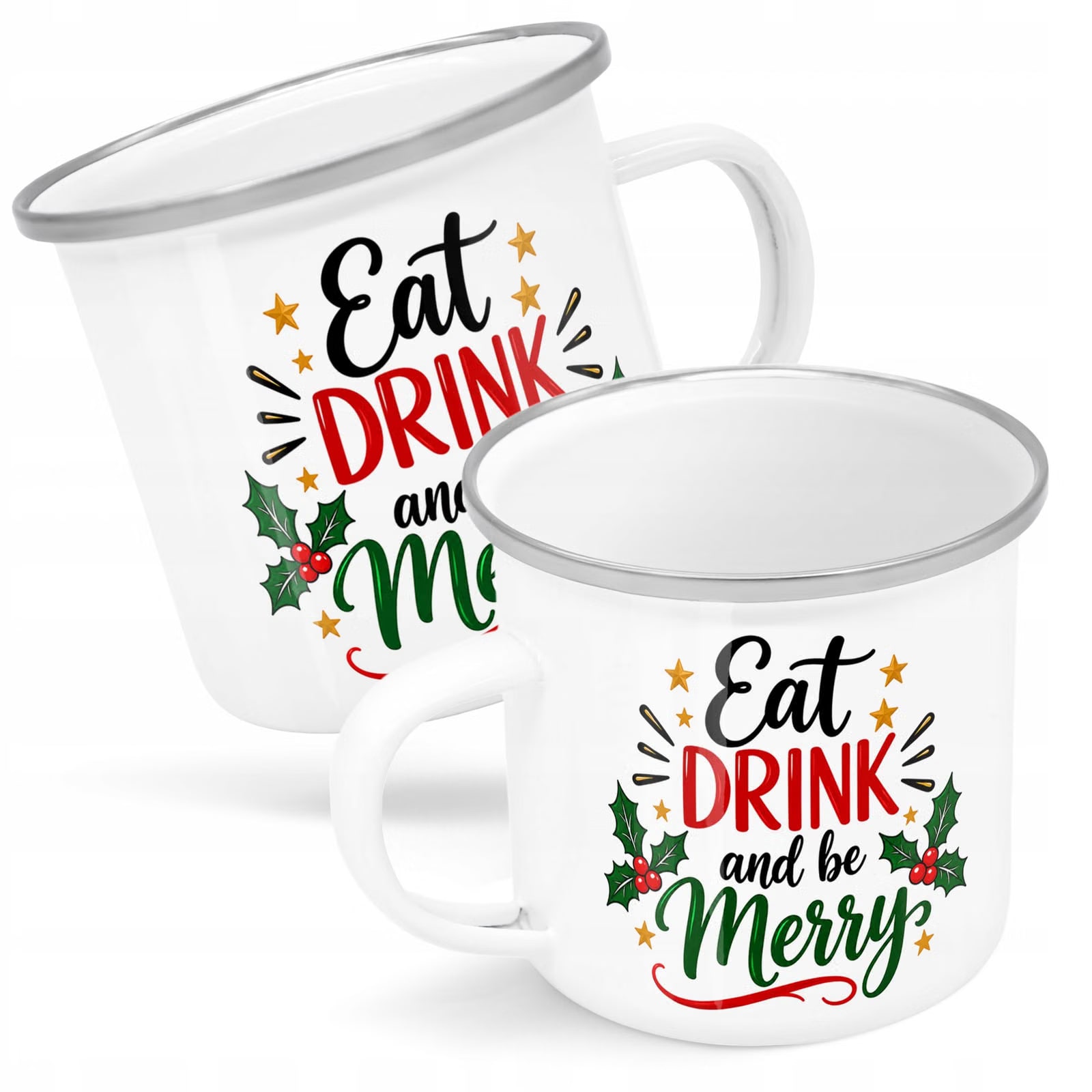 Kubek Emaliowany Boże Narodzenie Mikołajki Merry Christmas Prezent