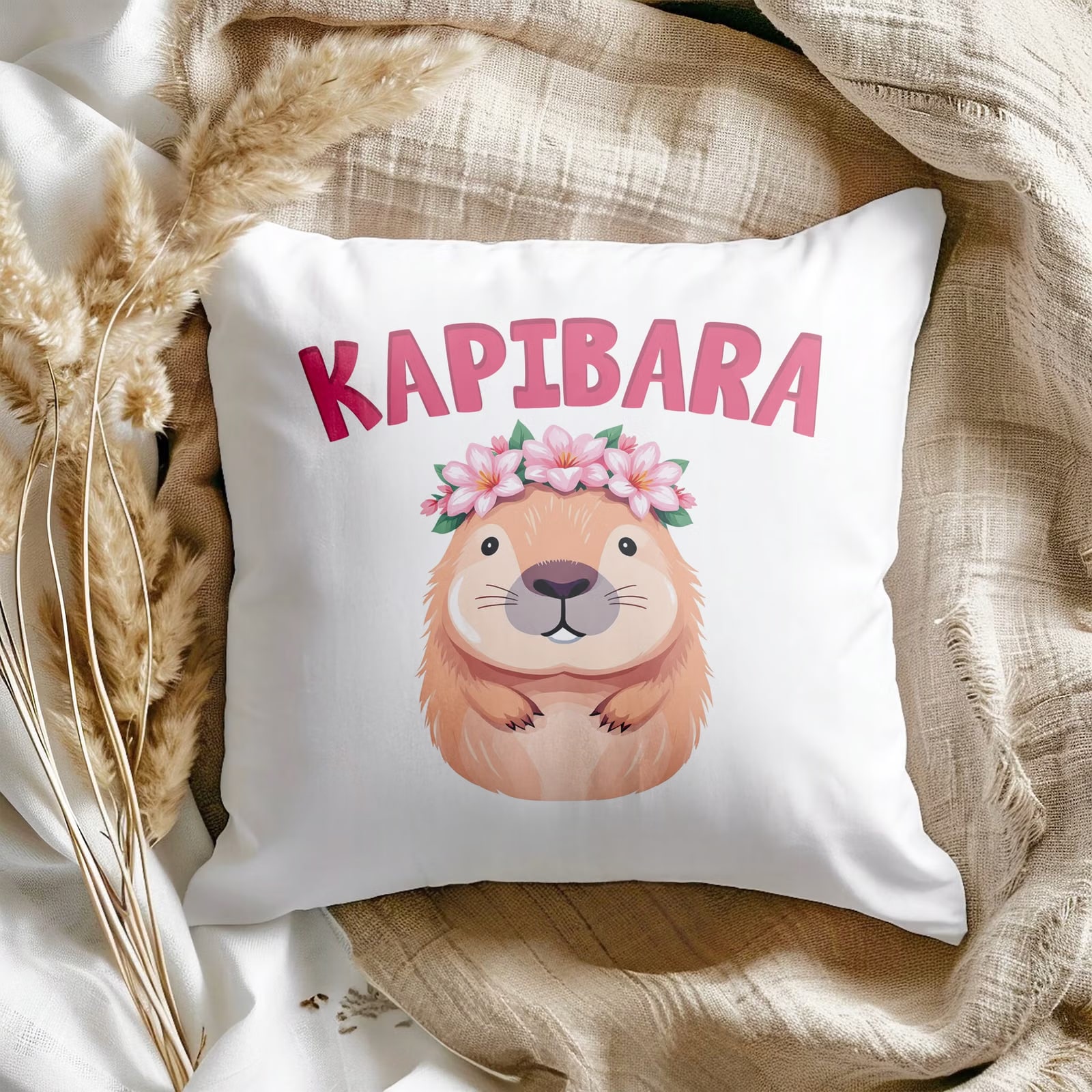 Poduszka 38x38cm Kapibara Capybara Zwierzak Dla Dzieci Prezent