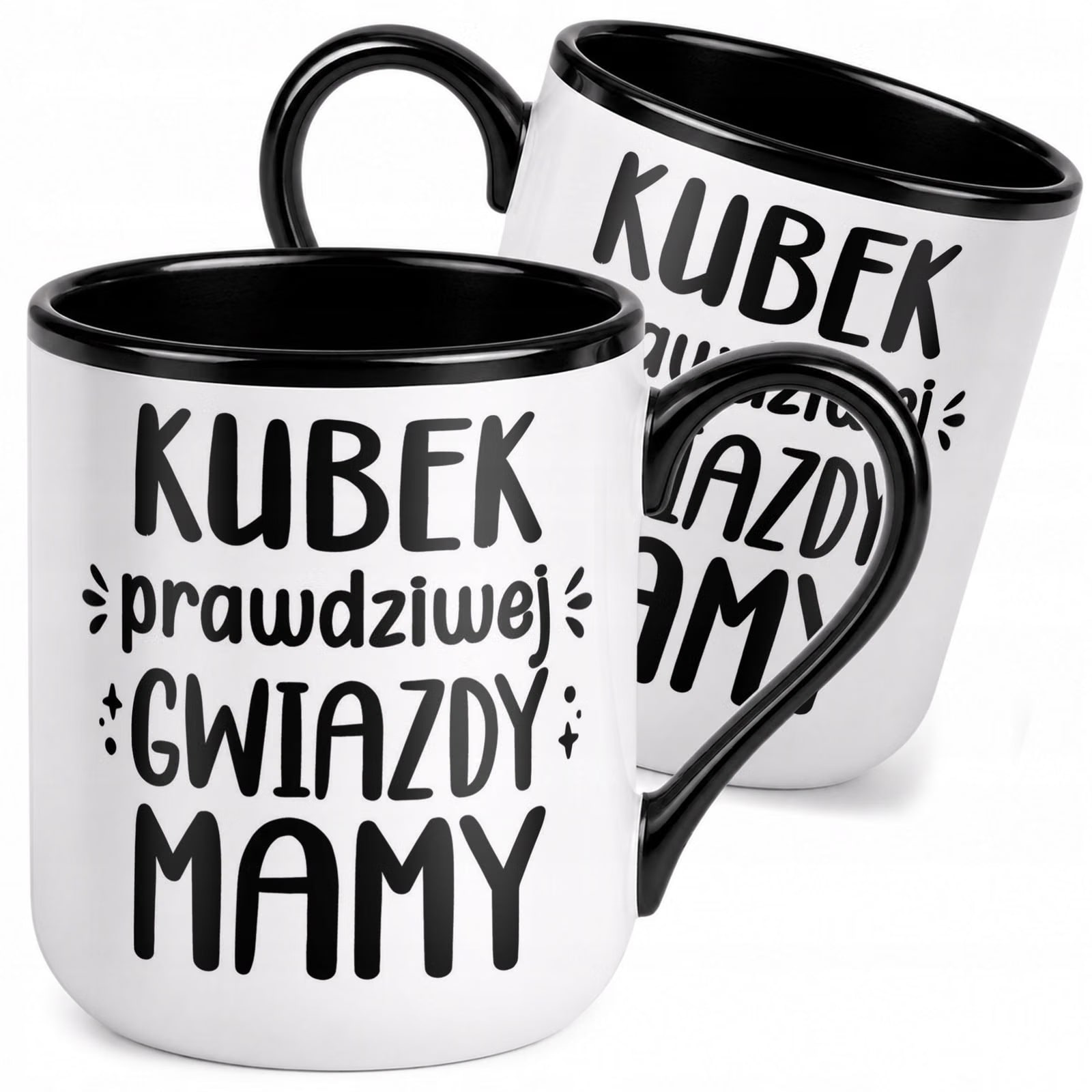 Kubek z nadrukiem Premium Czarny Dla Mamy Dzień Matki Upominek Prezent