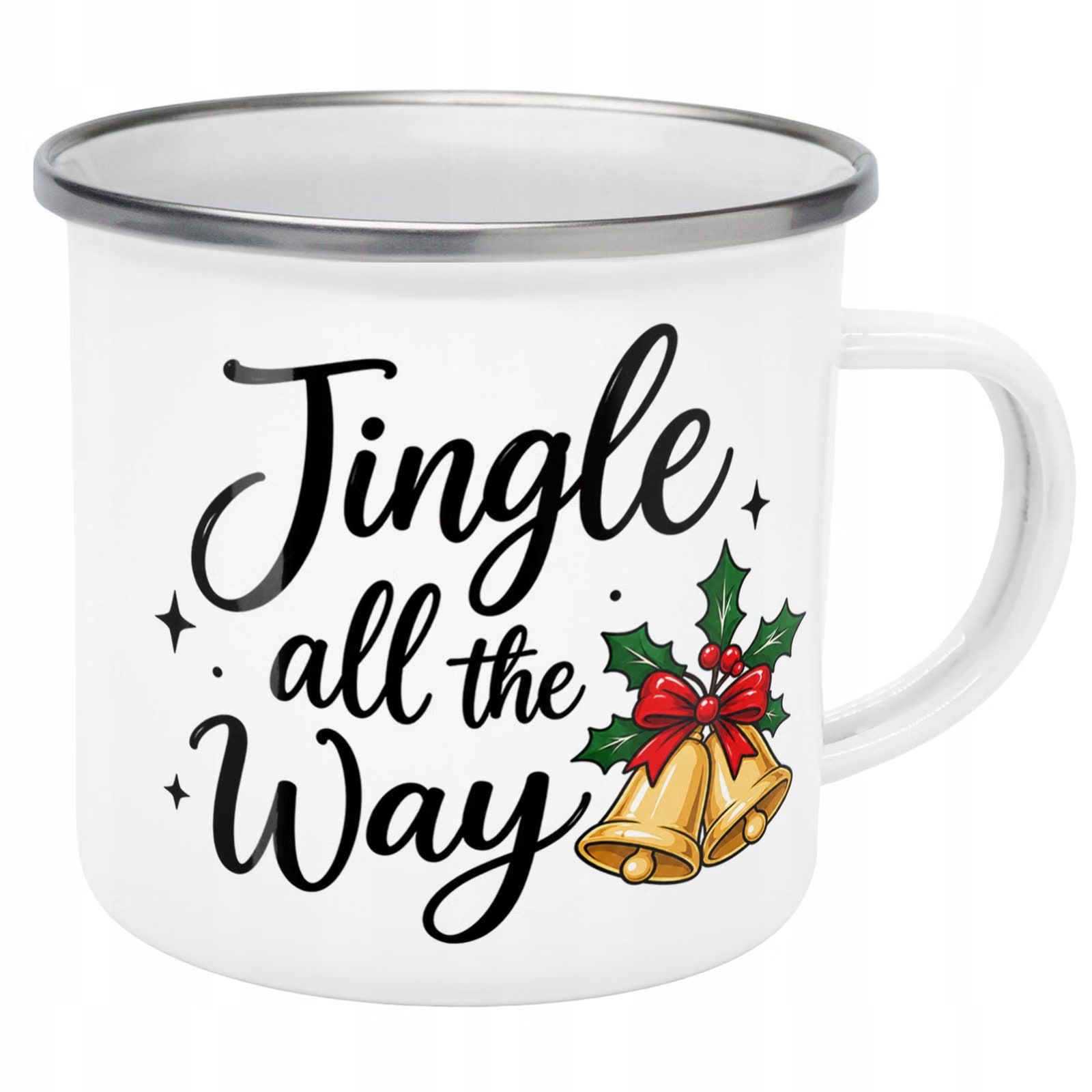 Kubek Emaliowany Boże Narodzenie Święta Jingle All The Way Prezent