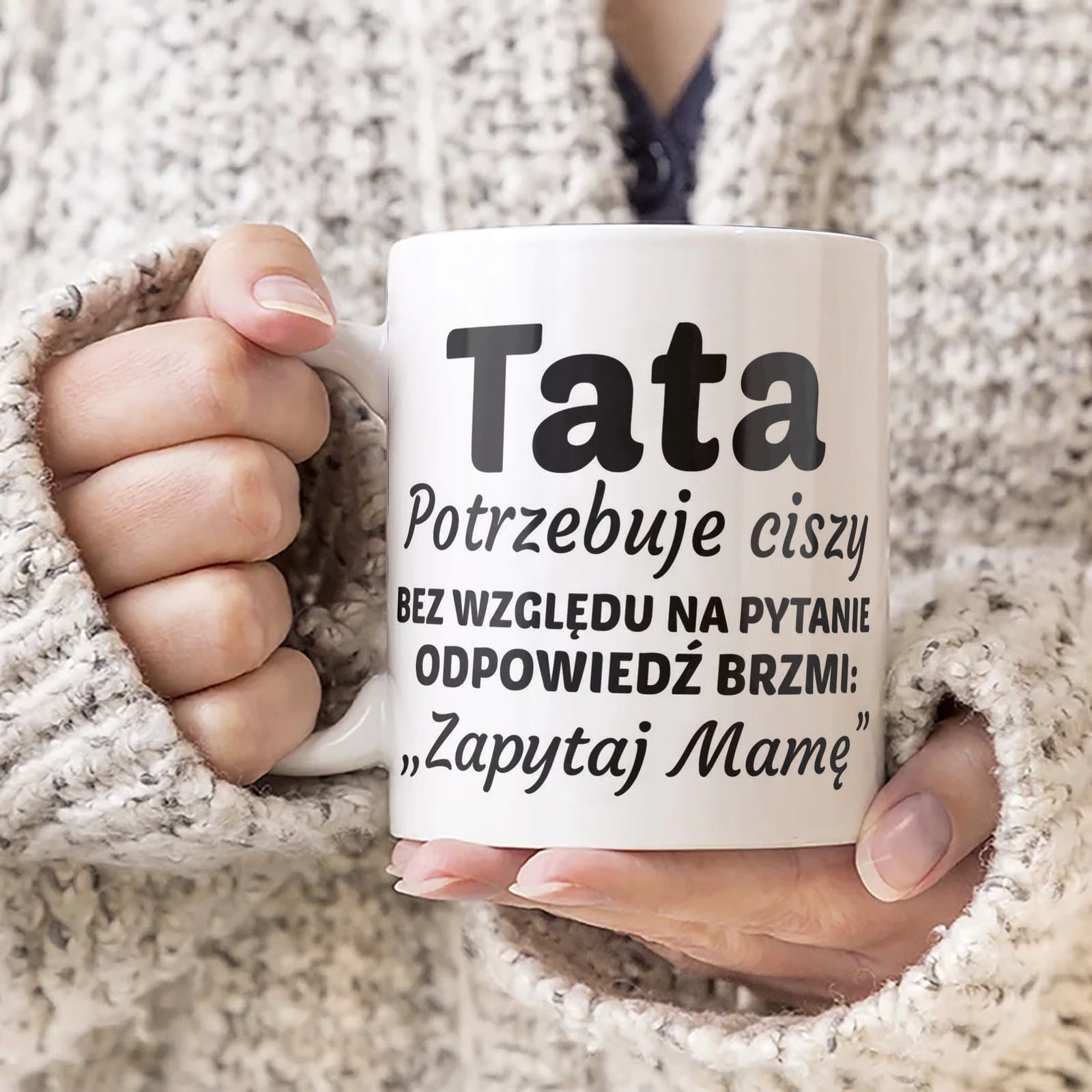 Kubek ceramiczny Dzień Ojca Dla Taty Tata Potrzebuje Ciszy Prezent