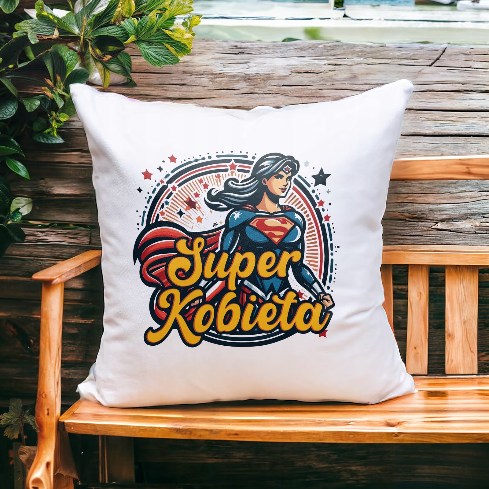 Poduszka 38x38cm Dzień Kobiet Prezent Dla Kobiety Super Kobieta