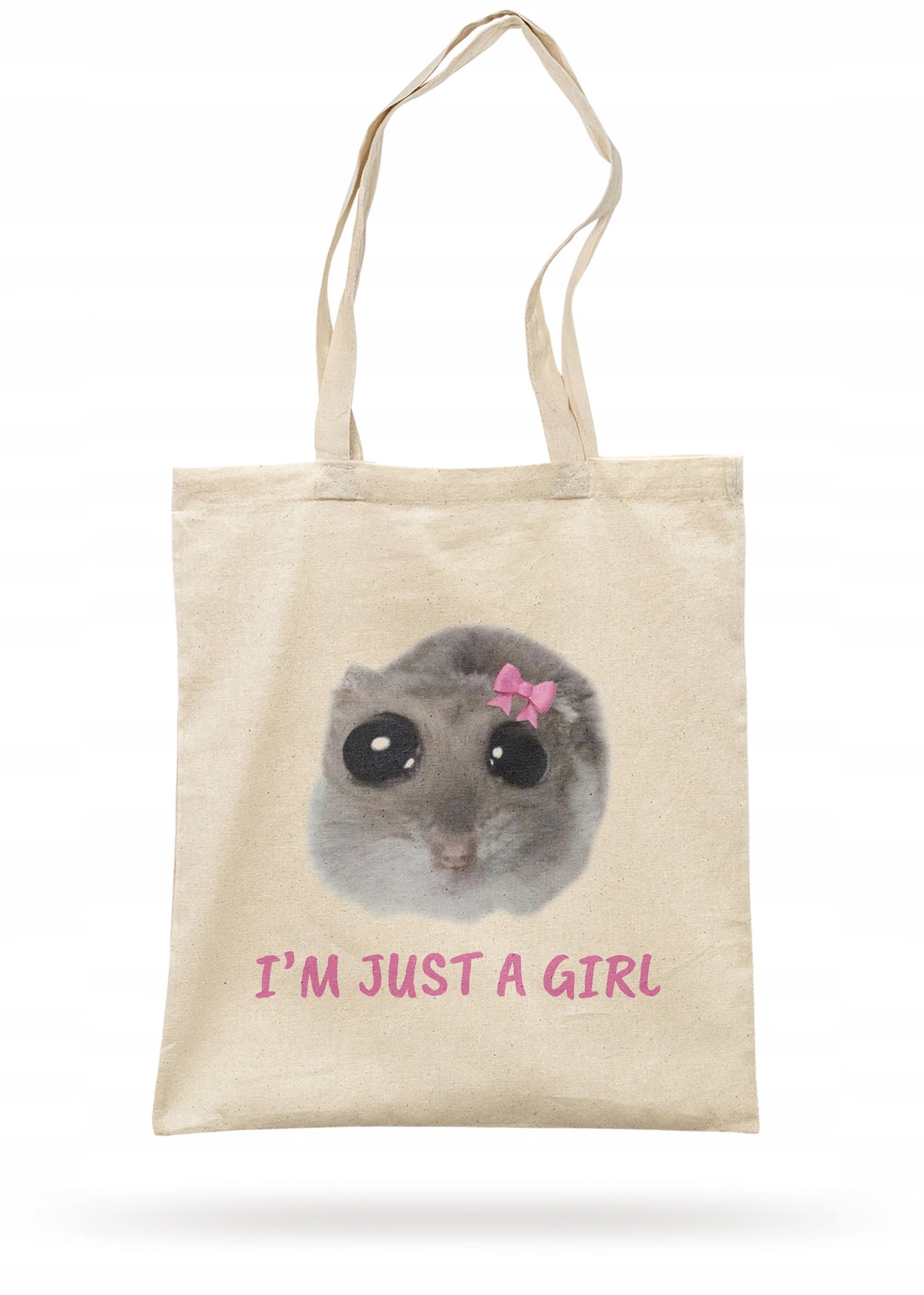 Torba bawełniana na zakupy I’M JUST A GIRL Dla Dziewczyny Chomik Viral