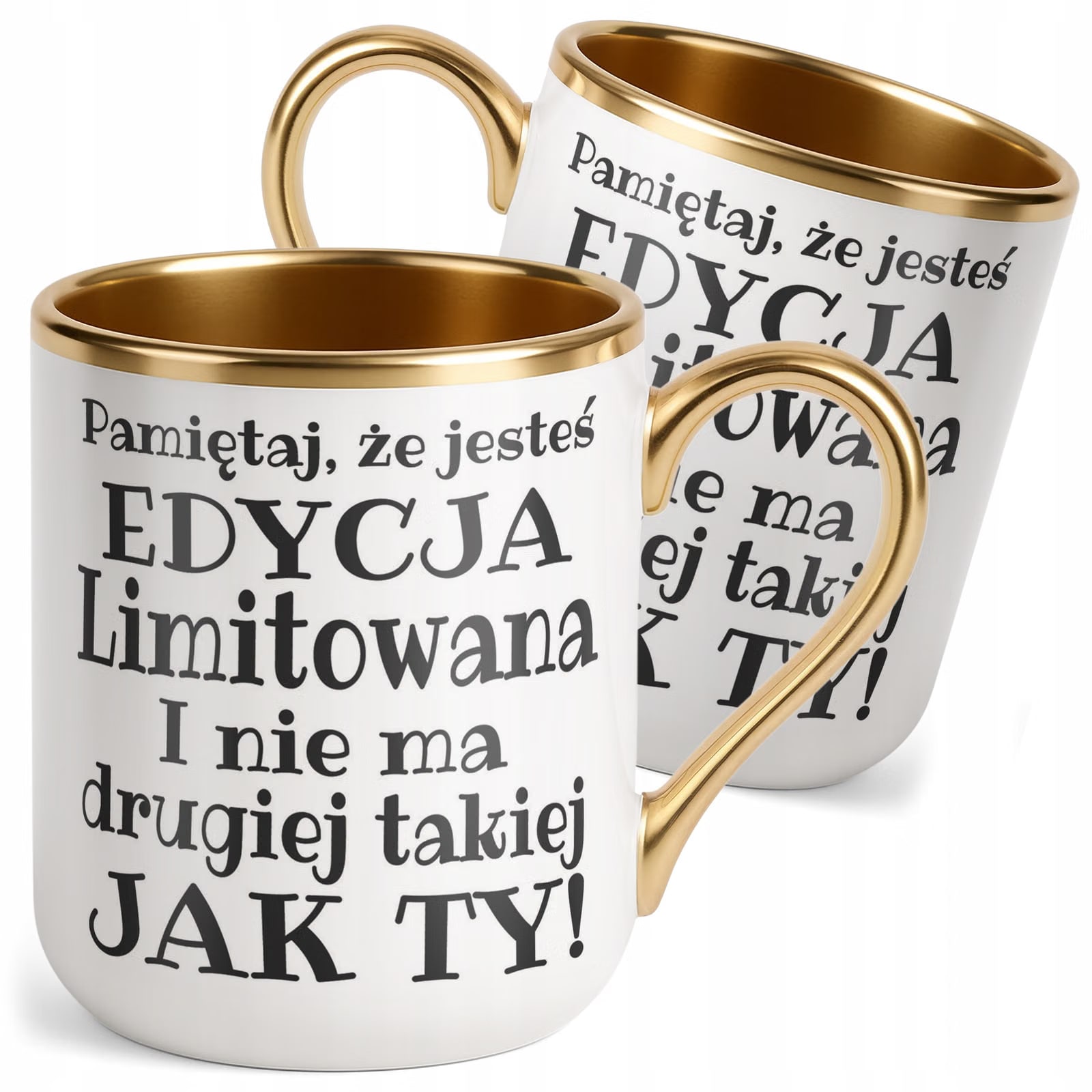 Kubek Premium Złoty Pamiętaj Że Jesteś Edycja Limitowana Zabawny Prezent