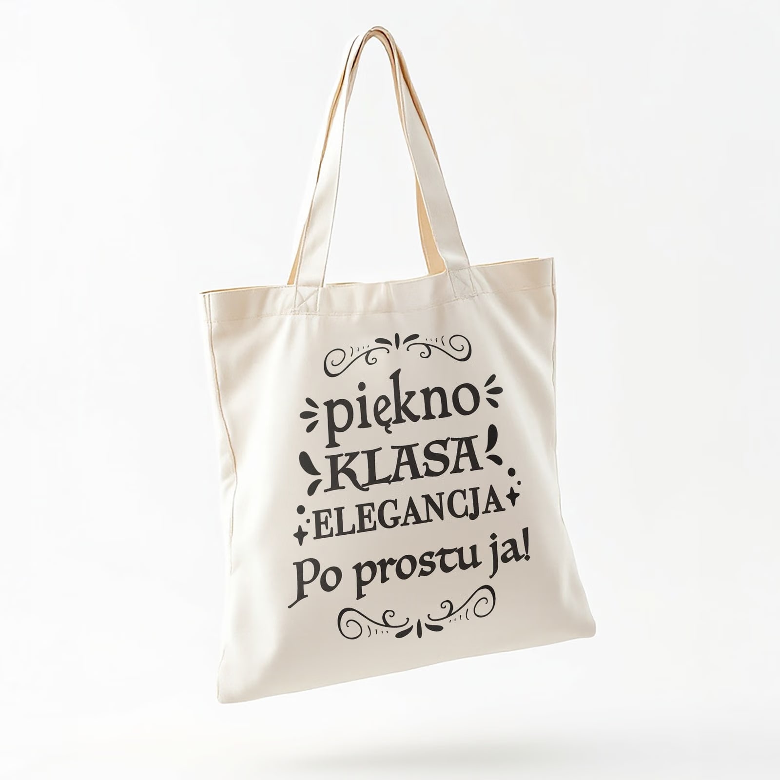 Torba bawełniana na zakupy prezent na Dzień Kobiet Piękno Elegancja Klasa