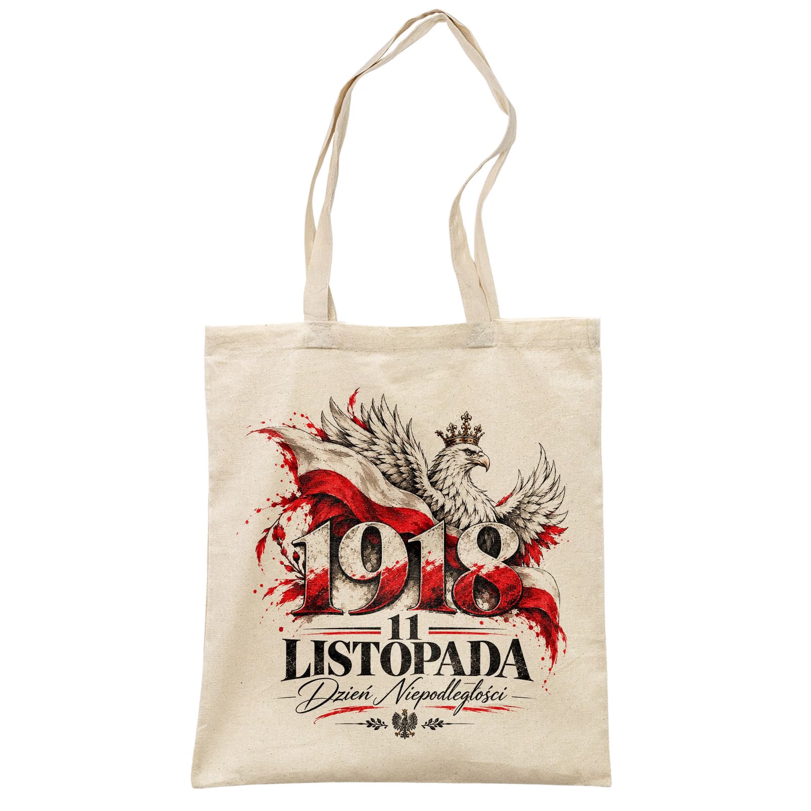 Torba shopper ecru patriotyczna święto niepodległości z nadrukiem