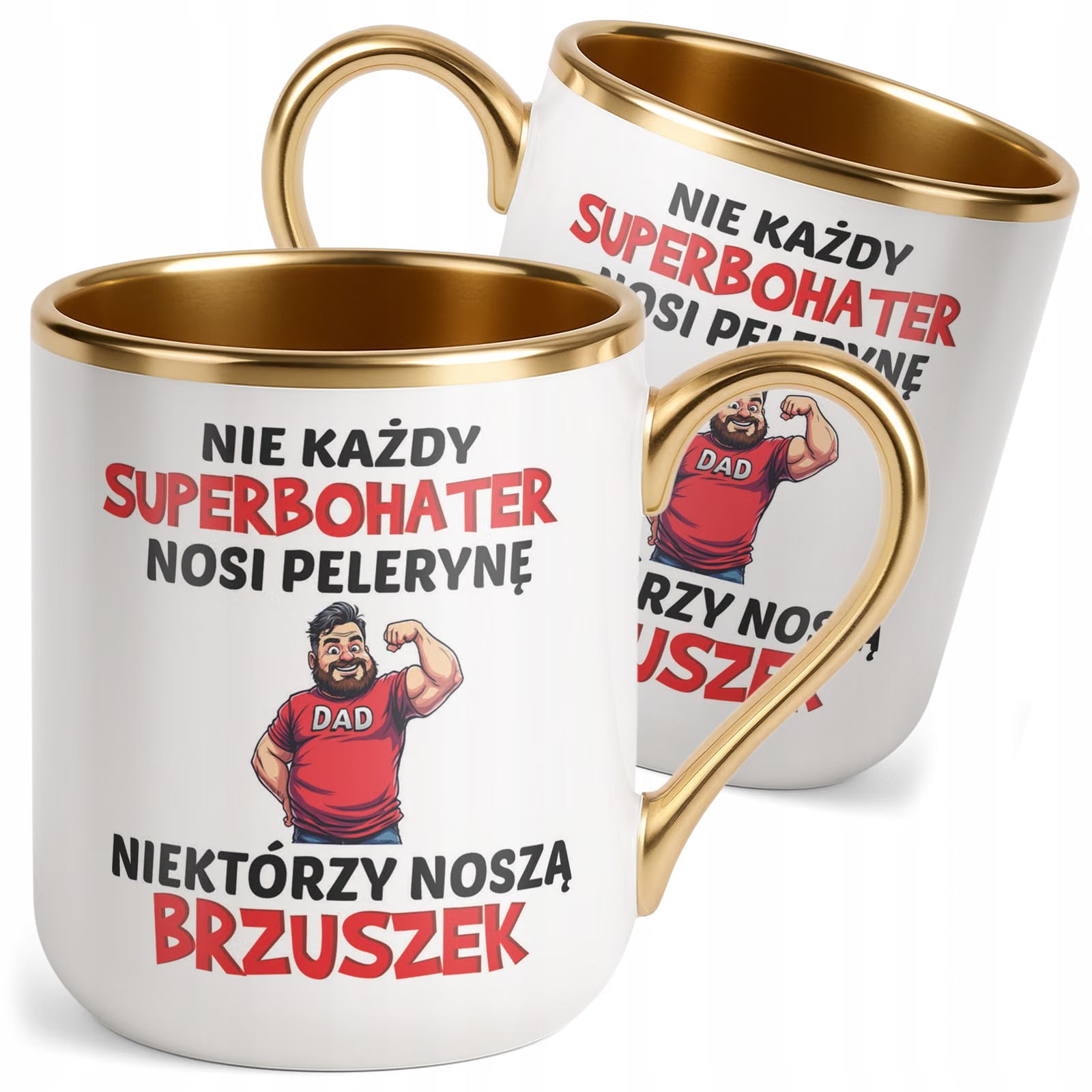 Kubek Premium Złoty Dzień Ojca Dla Taty Nie Każdy Bohater Prezent