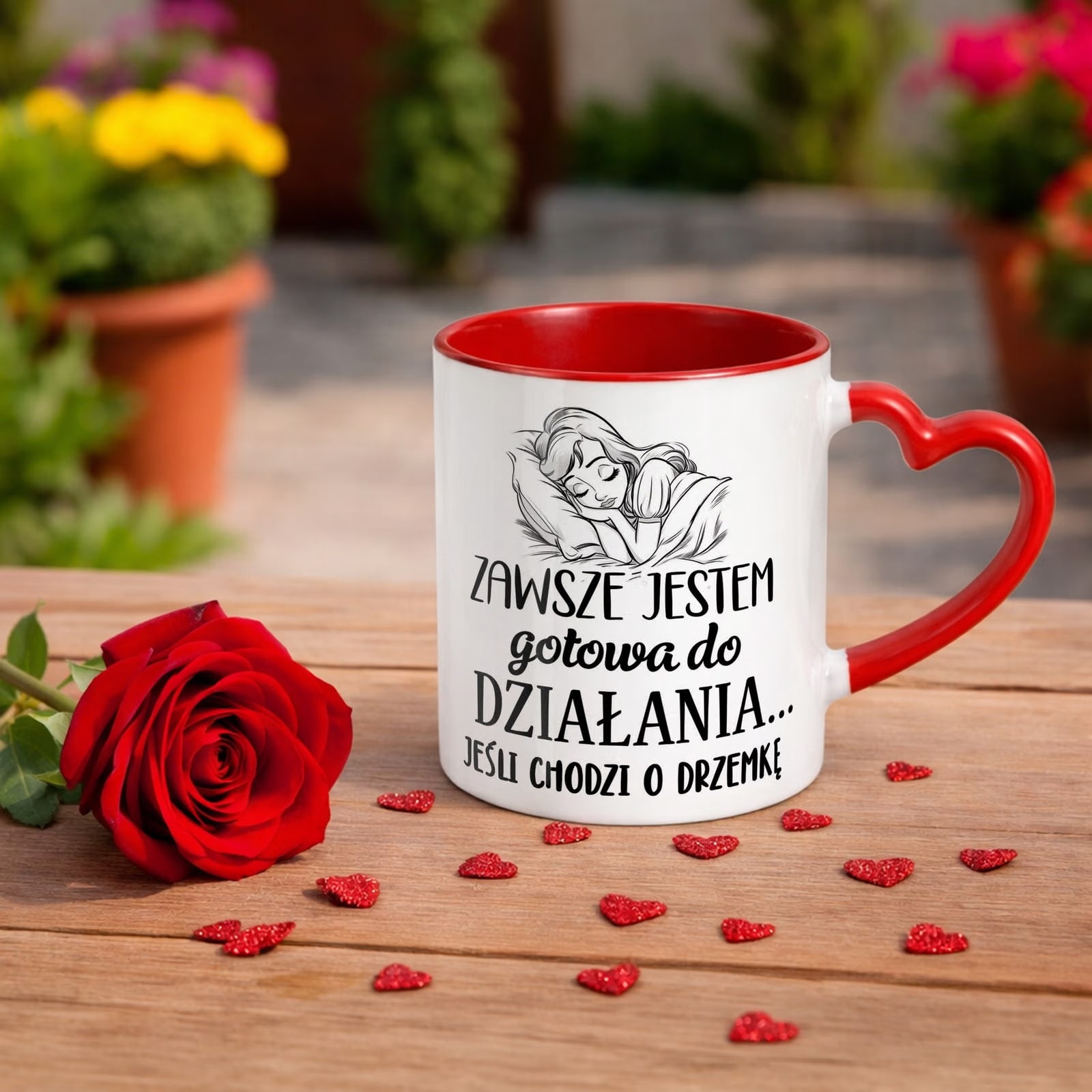 Kubek Czerwony Dzień Kobiet Dla Kobiety Dziewczyny Prezent Upominek