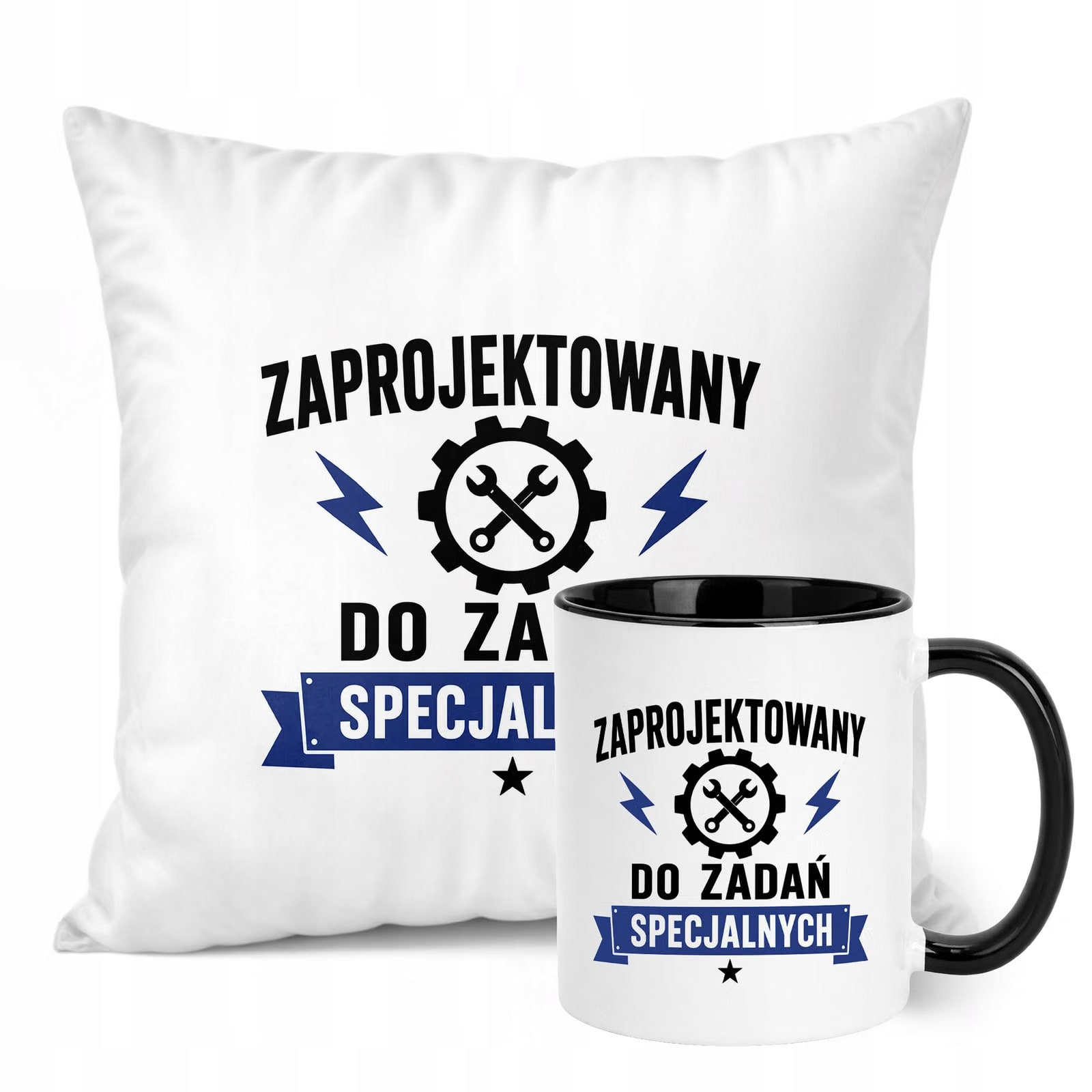 Zestaw Kubek Czarny Poduszka Dzień Chłopaka Z Nadrukiem Prezent Upominek