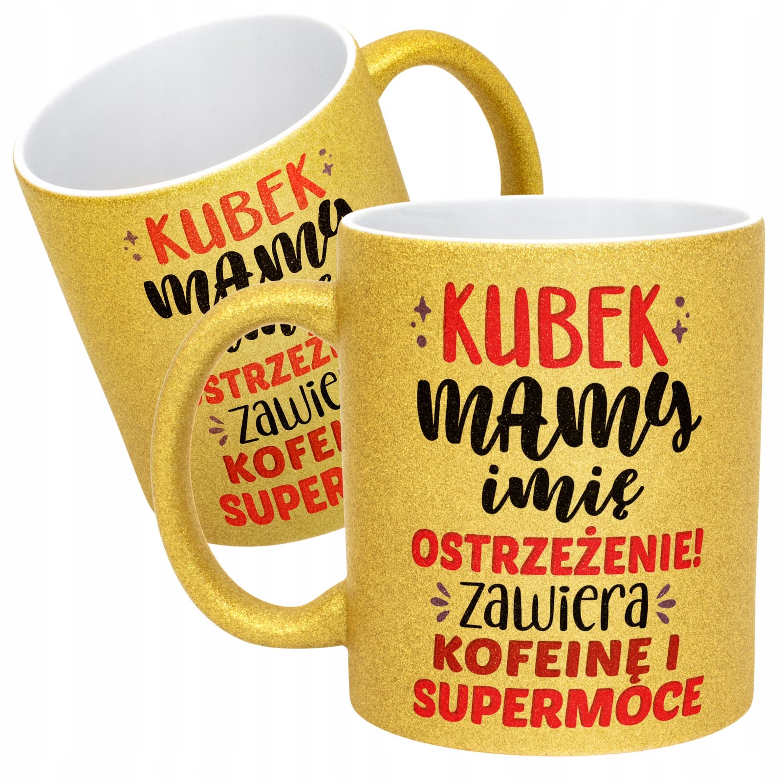 Złoty kubek brokatowy Personalizowany Dzień Matki Dla Mamy Prezent