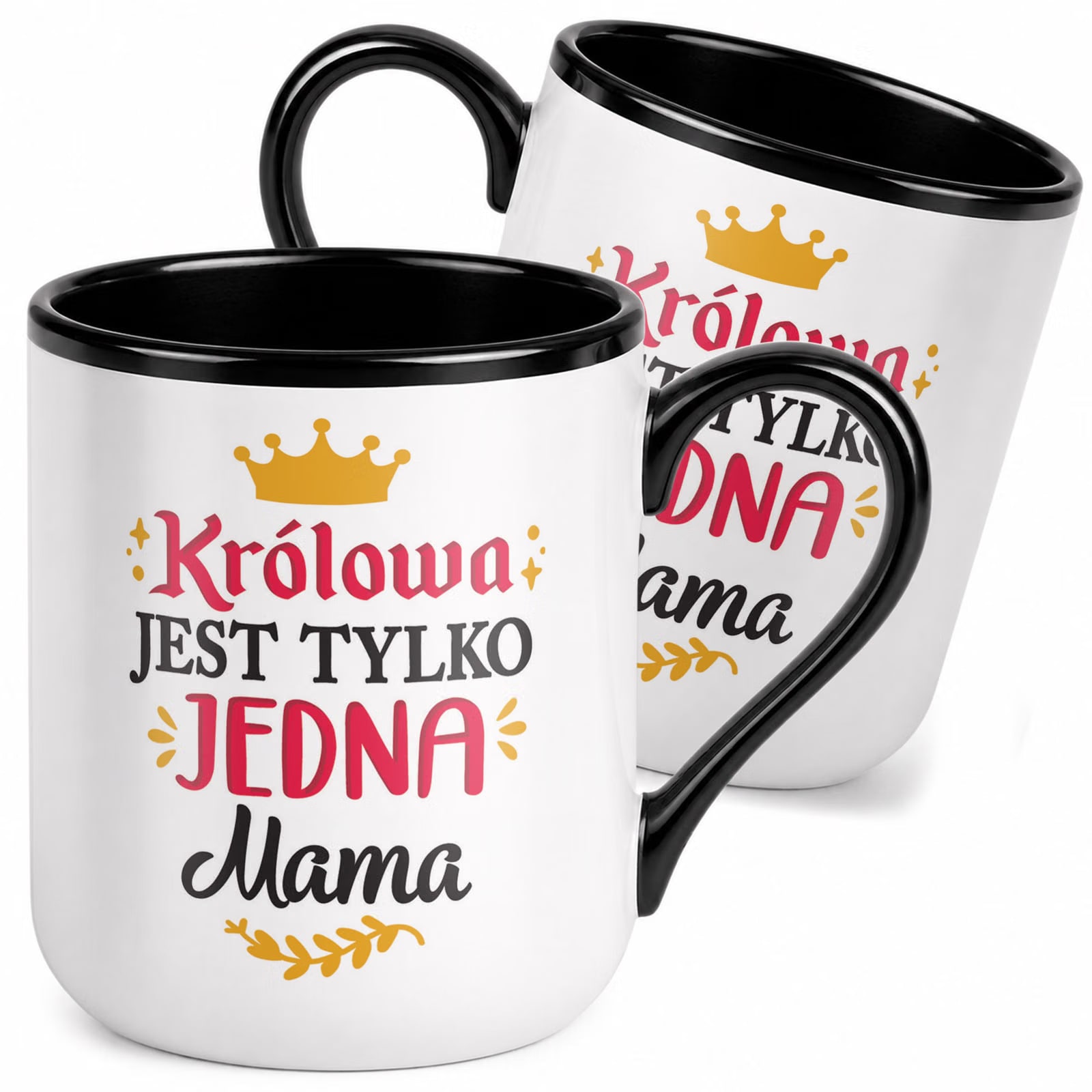 Kubek z nadrukiem Premium Czarny Dla Mamy Dzień Matki Upominek Prezent