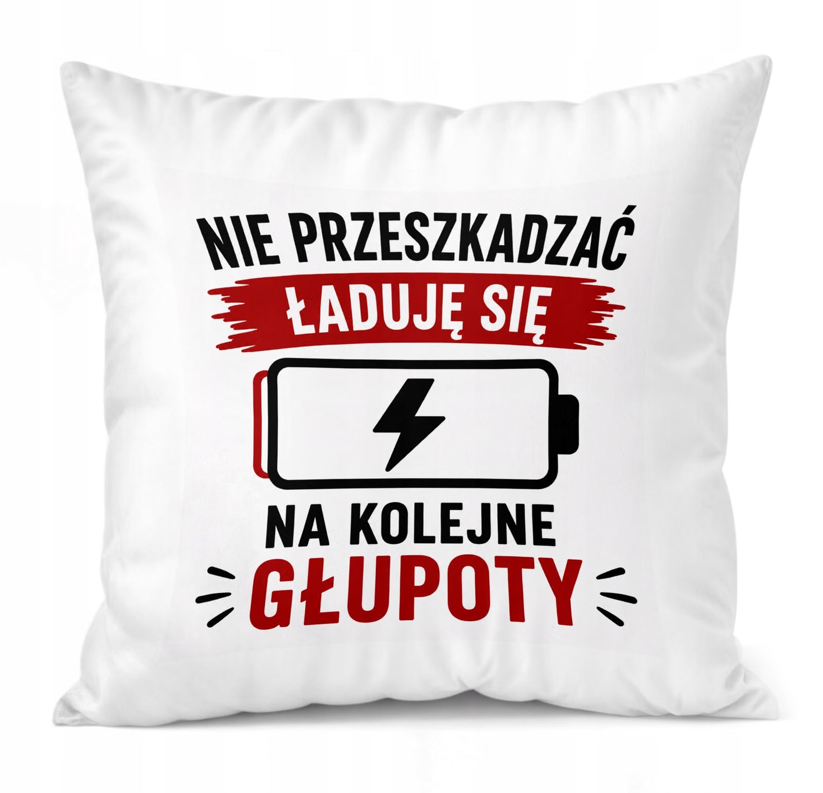 Poduszka Jasiek z nadrukiem Dzień Chłopaka 38x38cm Prezent Upominek