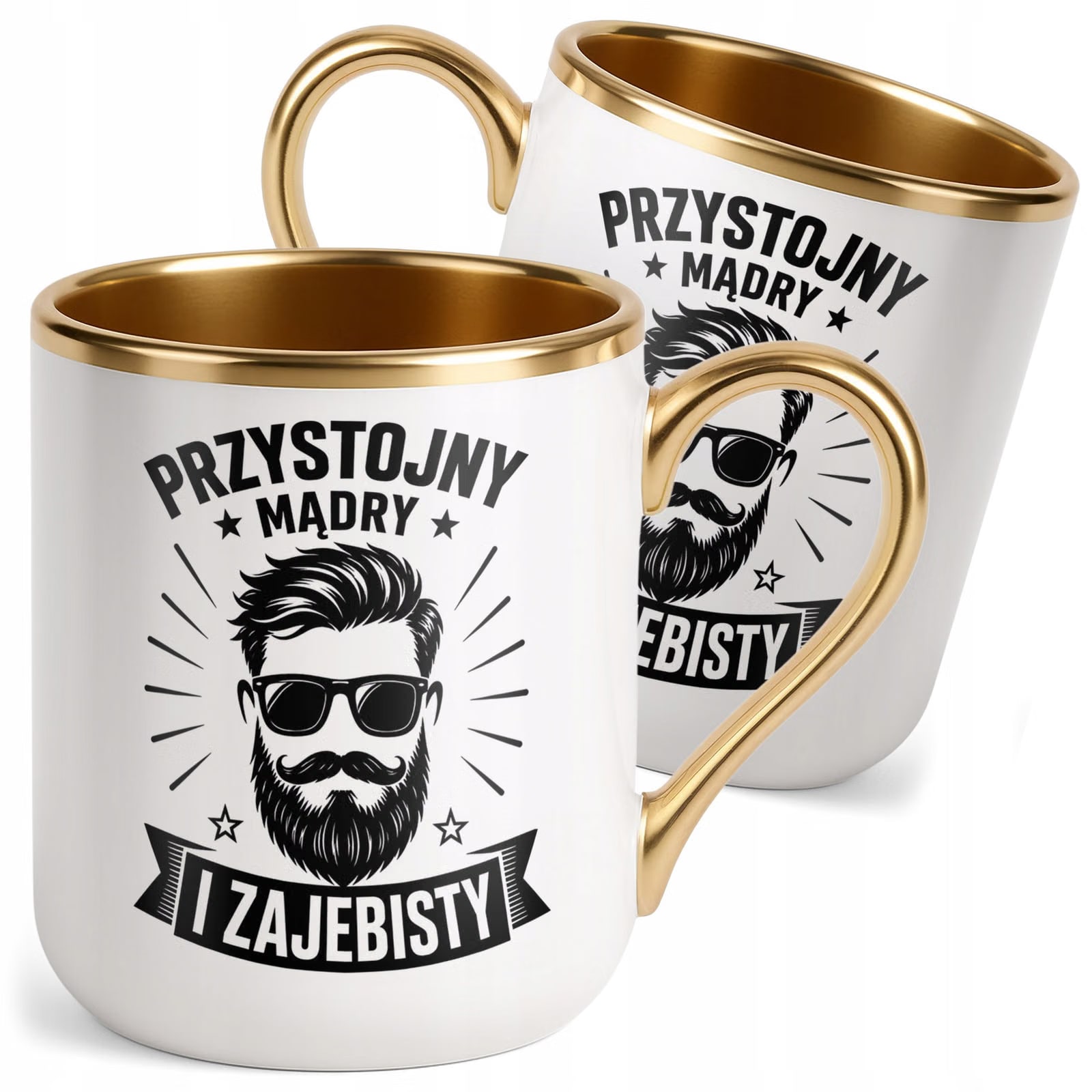 Kubek z nadrukiem Premium Złoty Dzień Chłopaka Mężczyzny Prezent