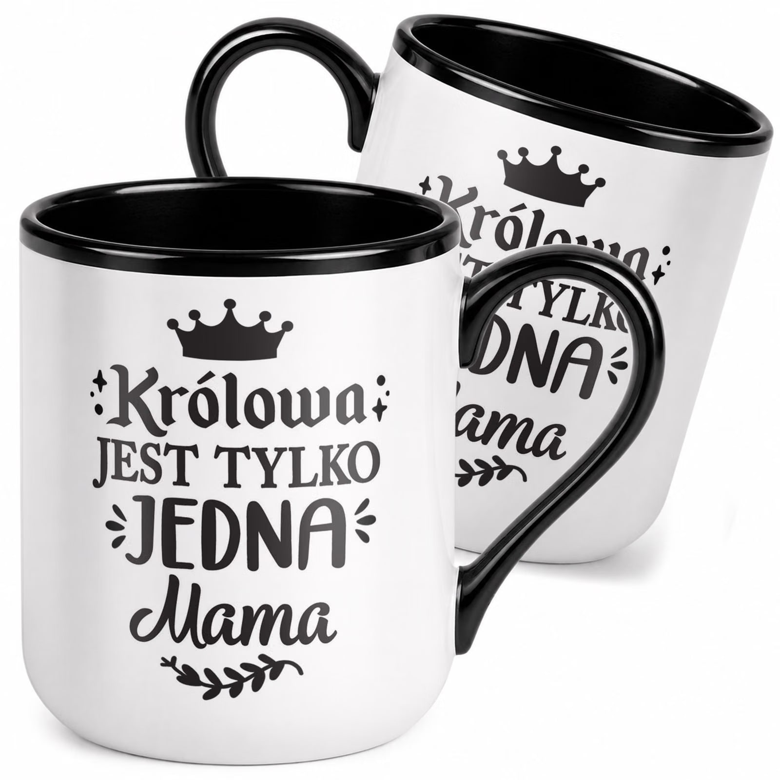 Kubek z nadrukiem Premium Czarny Dla Mamy Dzień Matki Upominek Prezent