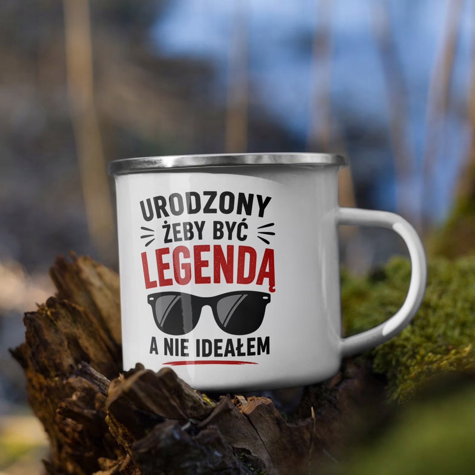 Zestaw Kubek Emaliowany Poduszka Dzień Chłopaka Z Nadrukiem