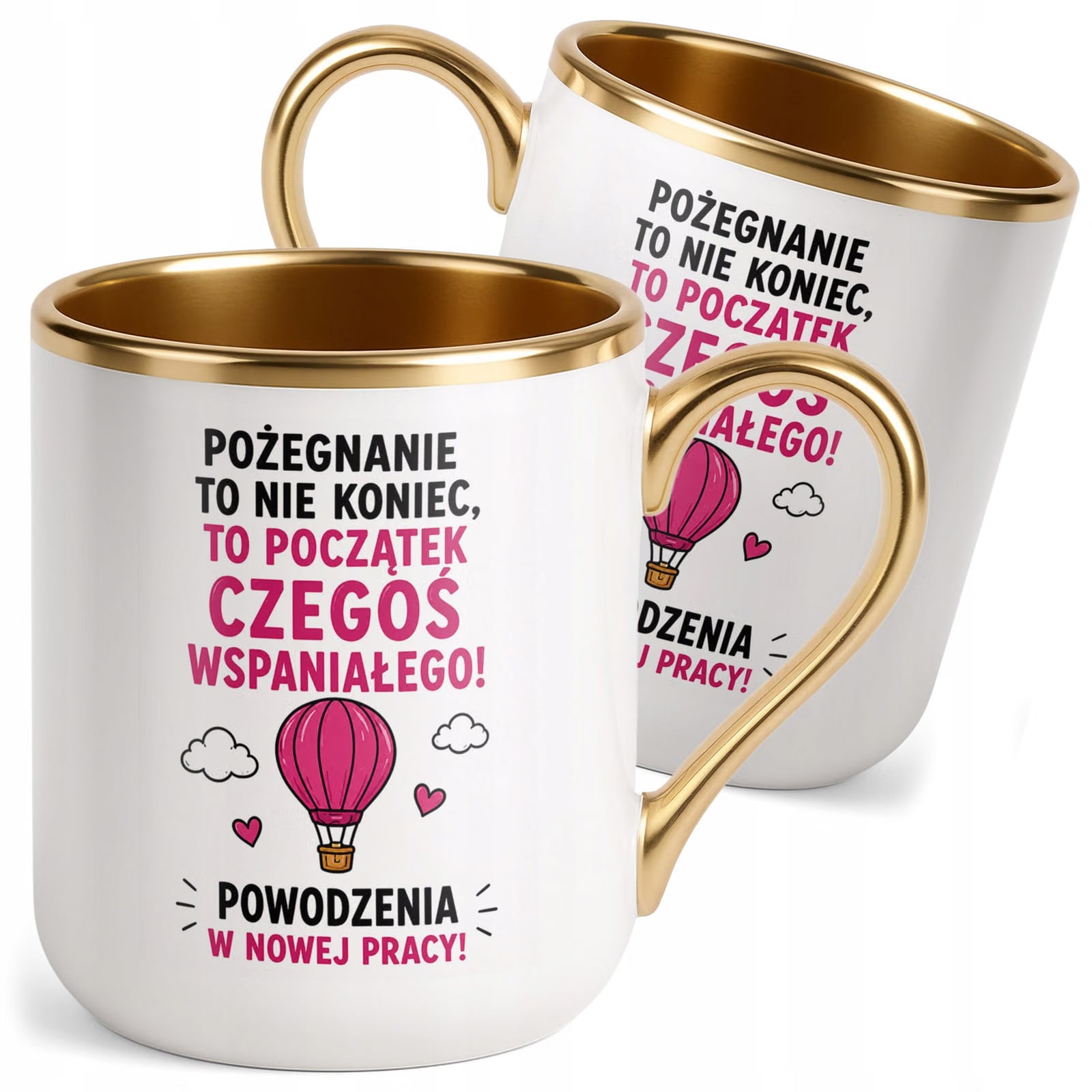 Kubek z nadrukiem Premium Złoty Pożegnanie Odejście z Pracy