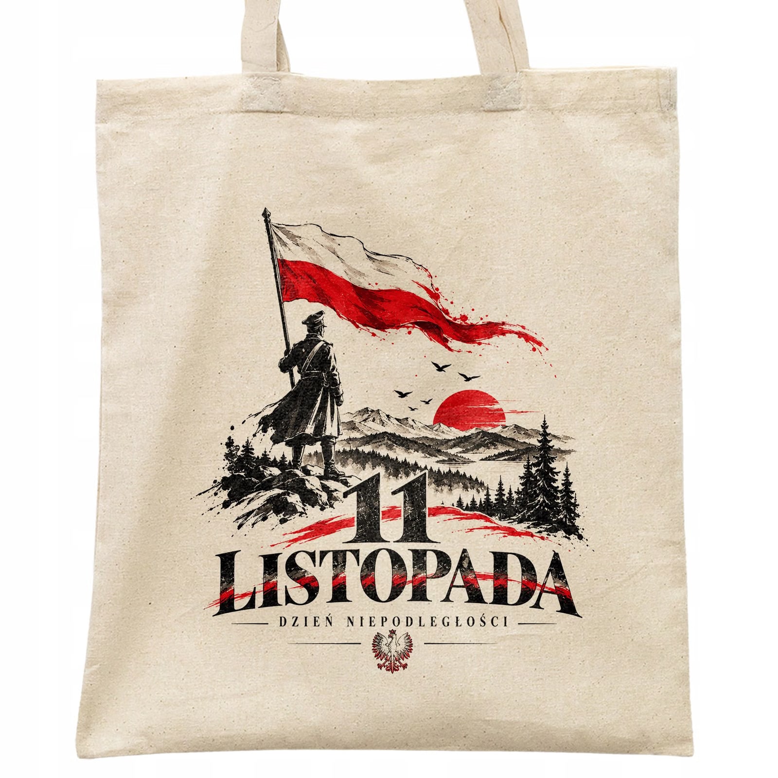 Torba shopper ecru patriotyczna święto niepodległości z nadrukiem