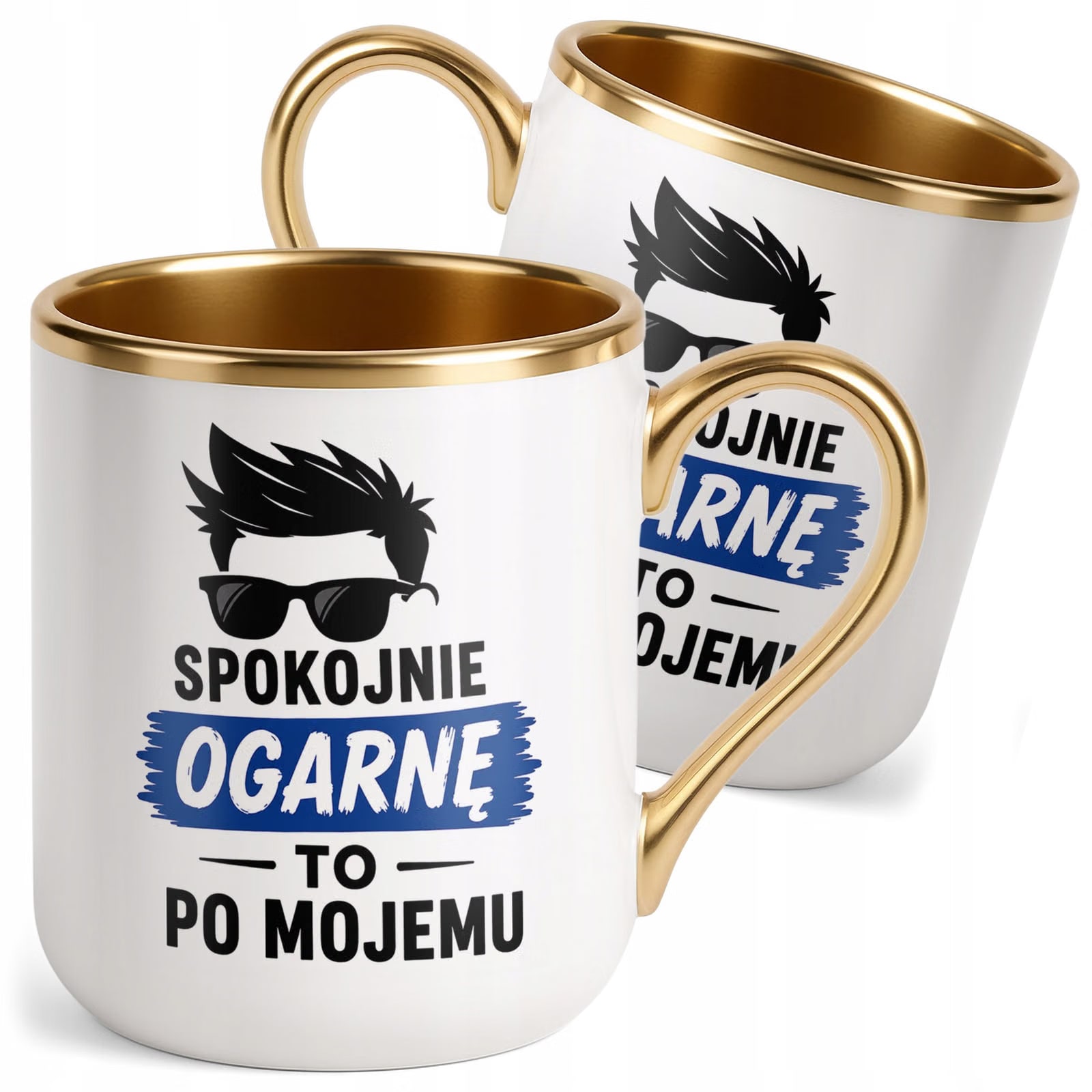 Kubek z nadrukiem Premium Złoty Dzień Chłopaka Mężczyzny Prezent