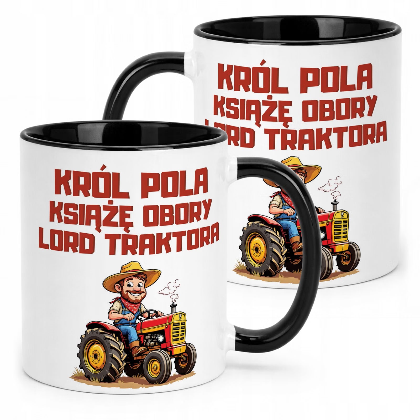 Kubek Czarny Rolnik Dla Rolnika Traktor Zabawny Prezent Upominek