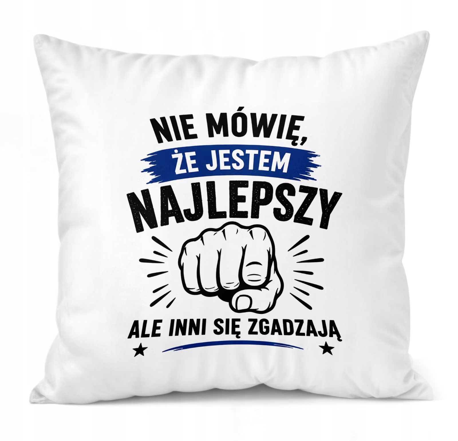 Poduszka Jasiek z nadrukiem Dzień Chłopaka 38x38cm Prezent Upominek