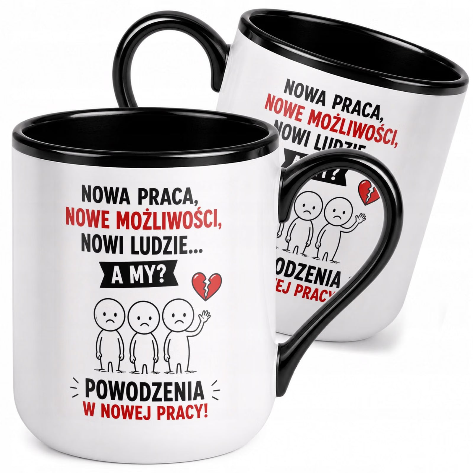 Kubek z nadrukiem Premium Czarny Pożegnanie Odejście z Pracy Prezent