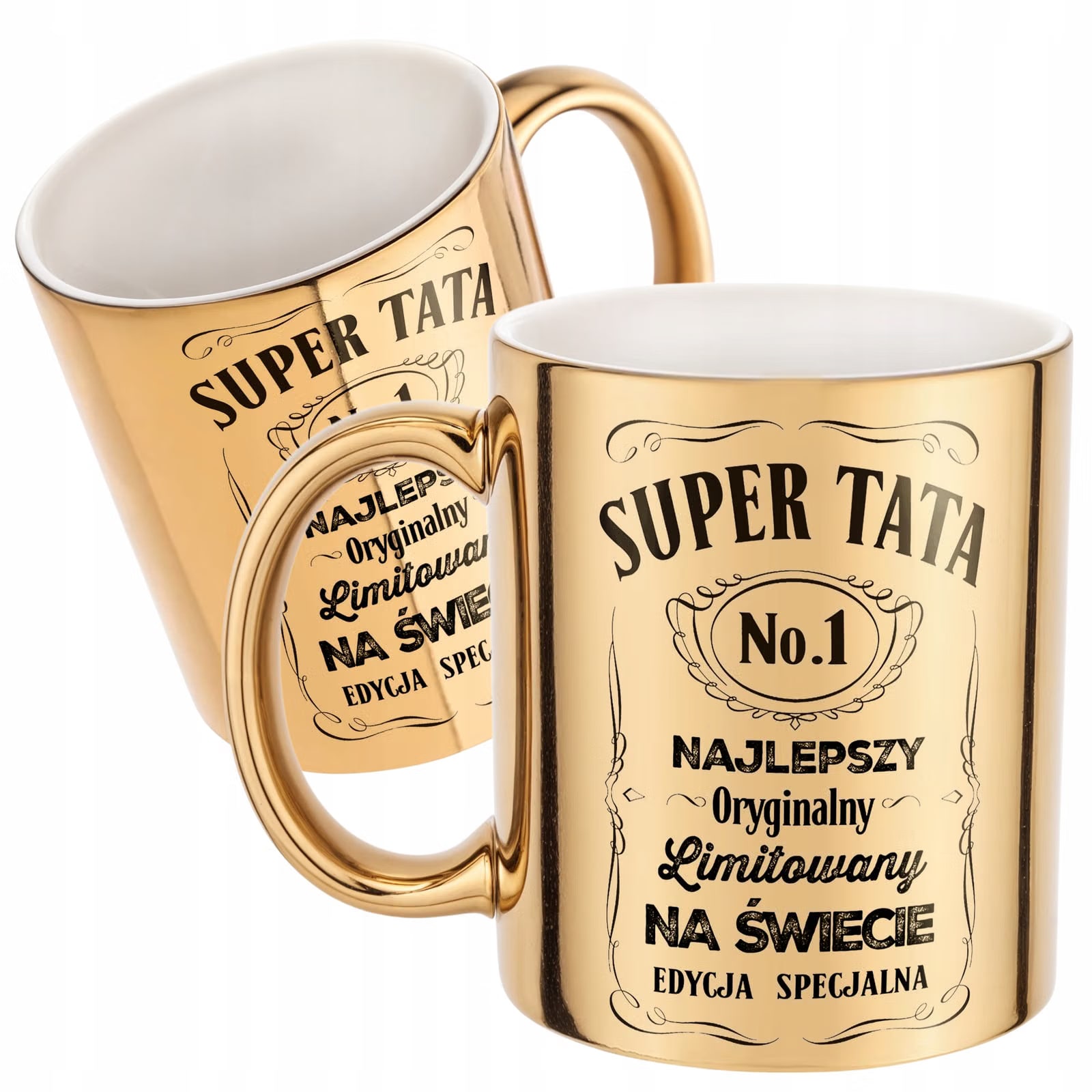 Złoty Kubek Dzień Ojca Dla Taty Super Tata Prezent