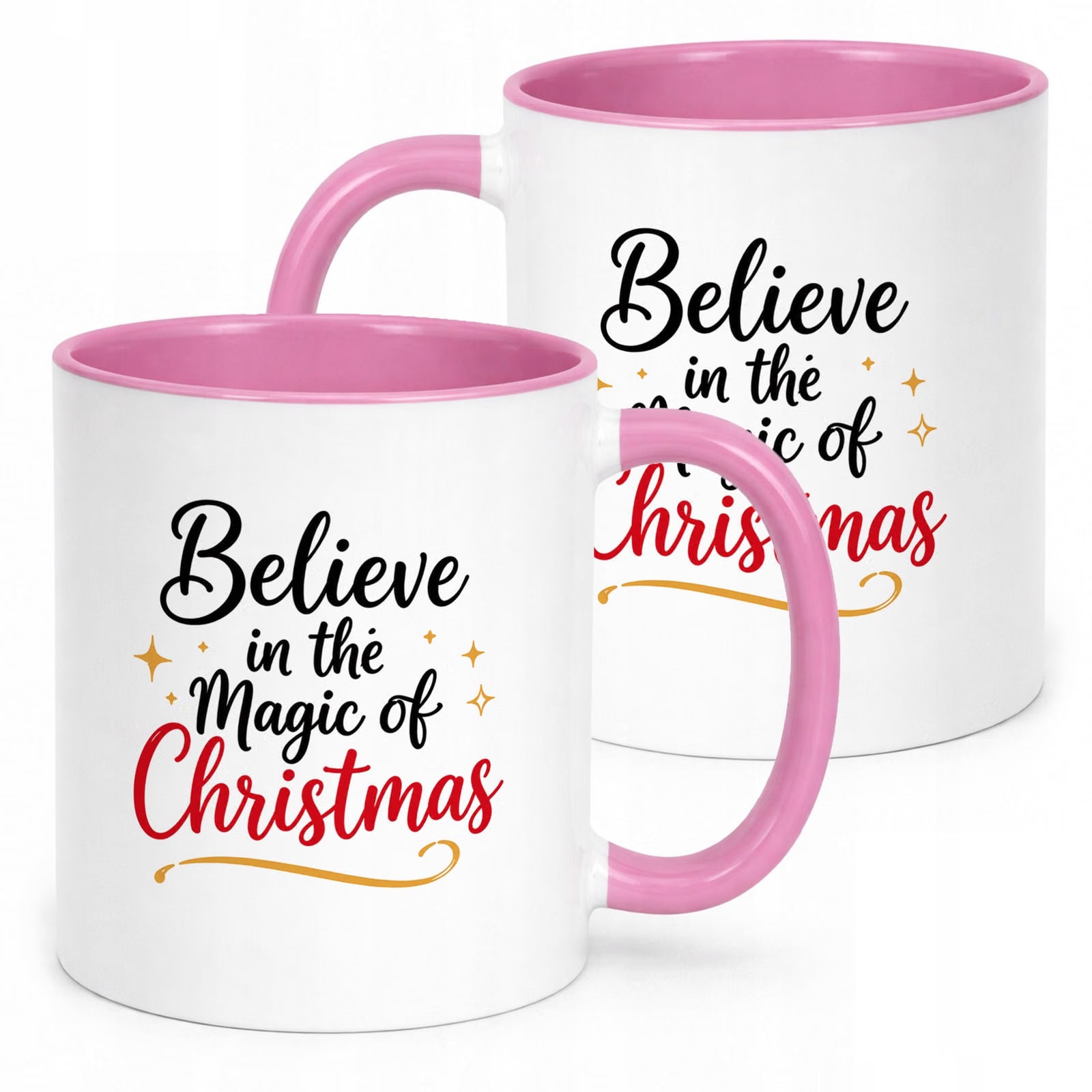 Kubek Różowy Boże Narodzenie Mikołajki Magic Of Christmas Prezent