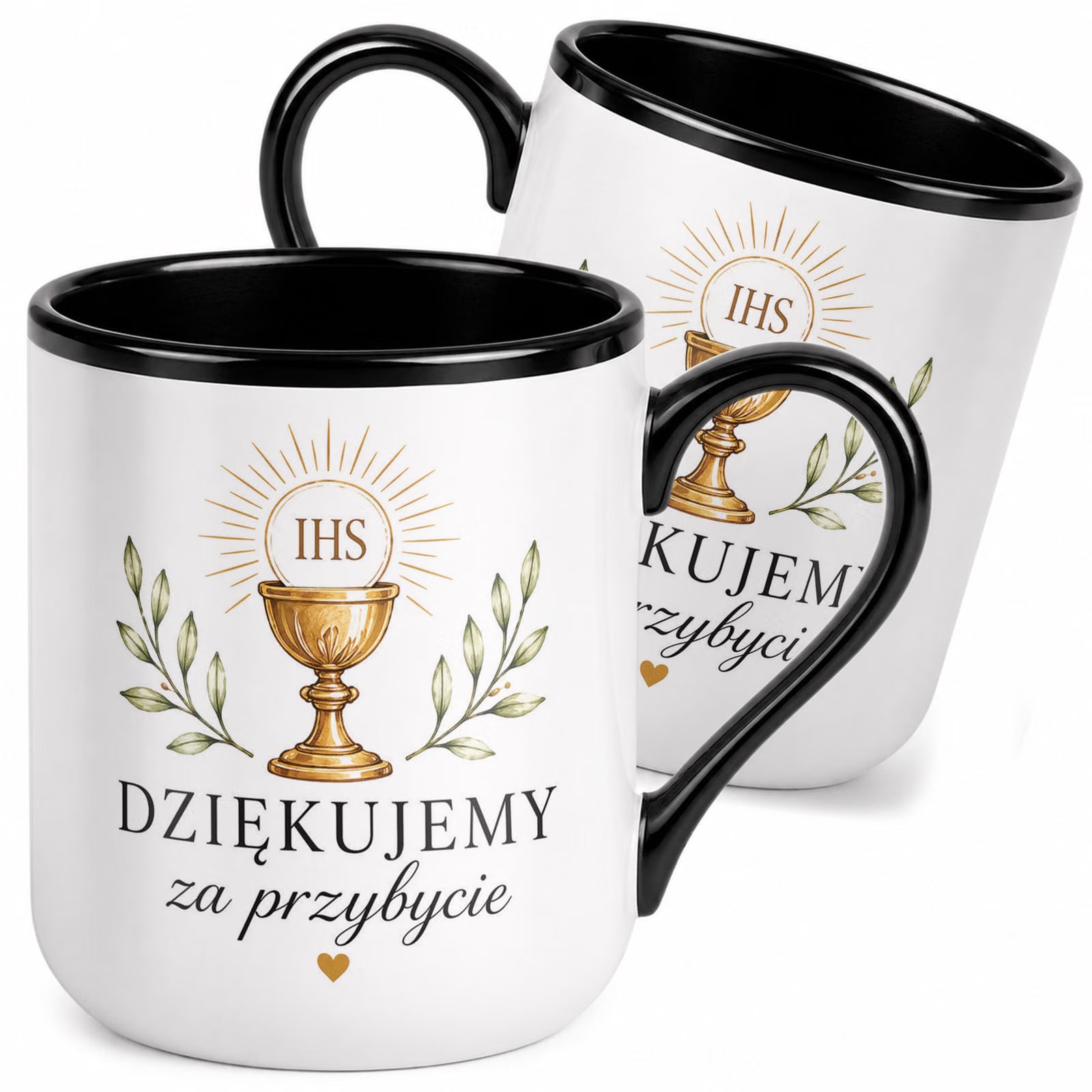 Kubek z nadrukiem Premium Czarny Pierwsza Komunia Święta Upominek Prezent