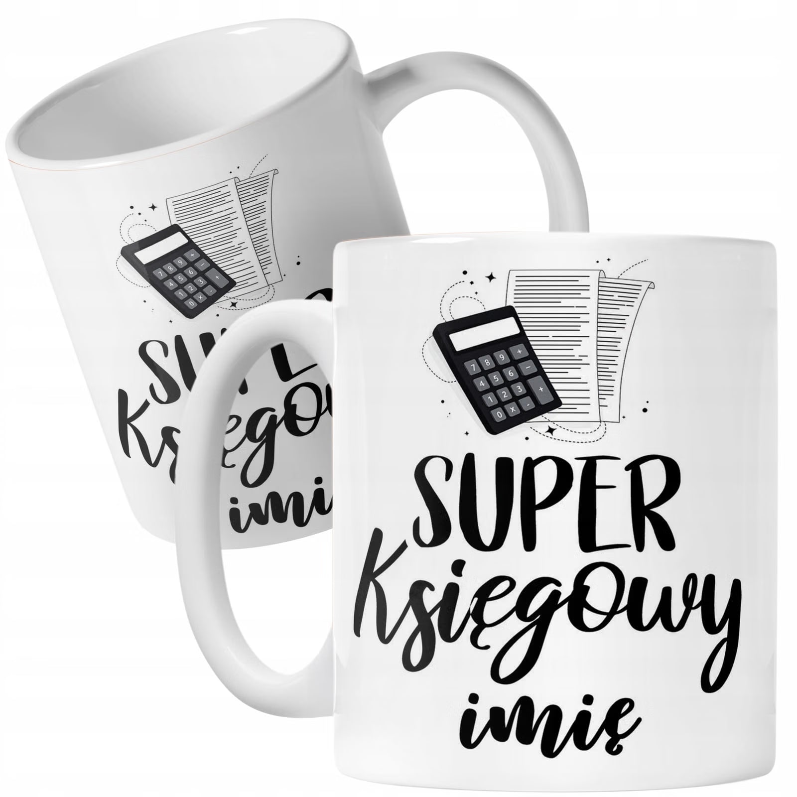 Kubek Ceramiczny Personalizowany Super Księgowy Prezent Upominek