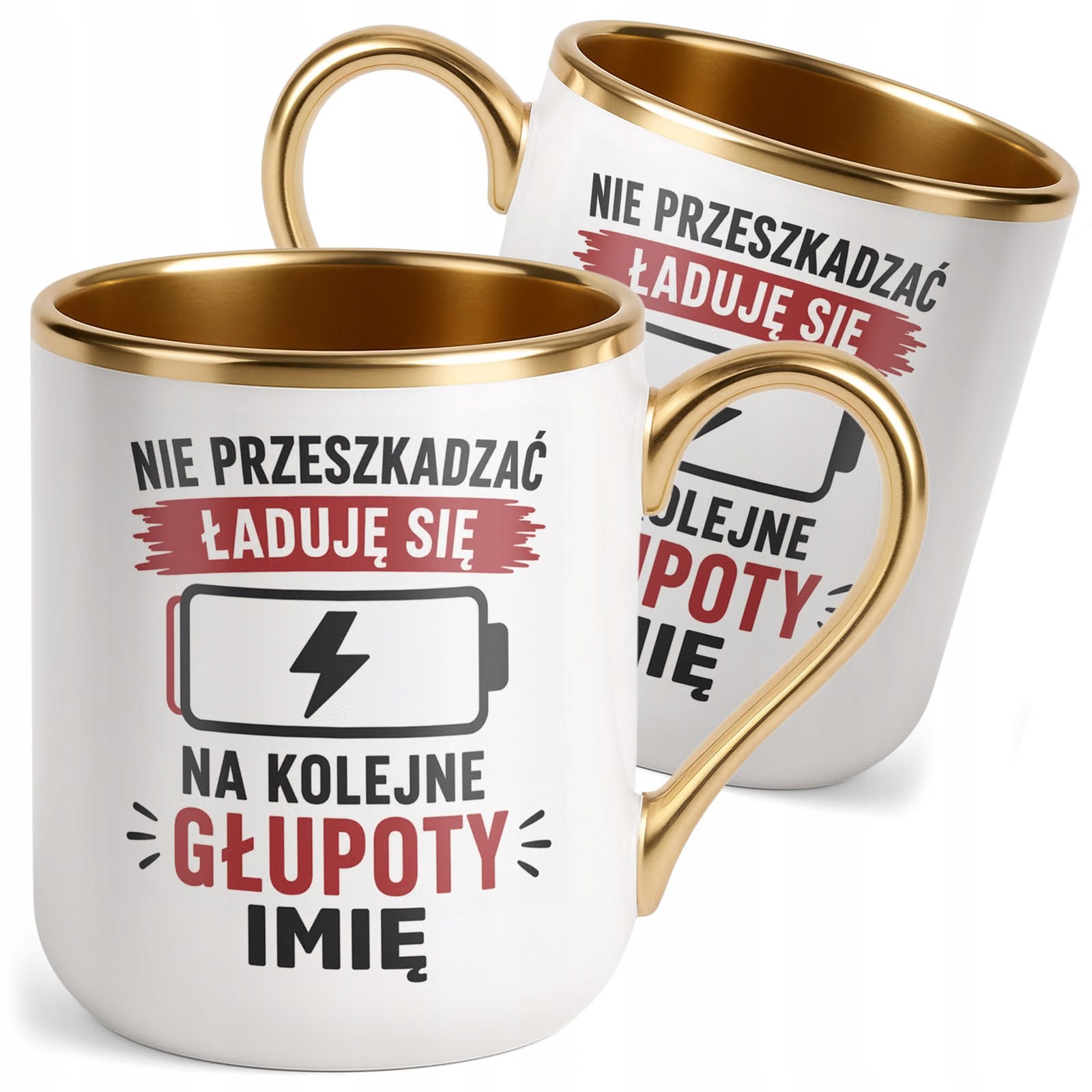 Kubek personalizowany z nadrukiem Premium Złoty Dzień Chłopaka
