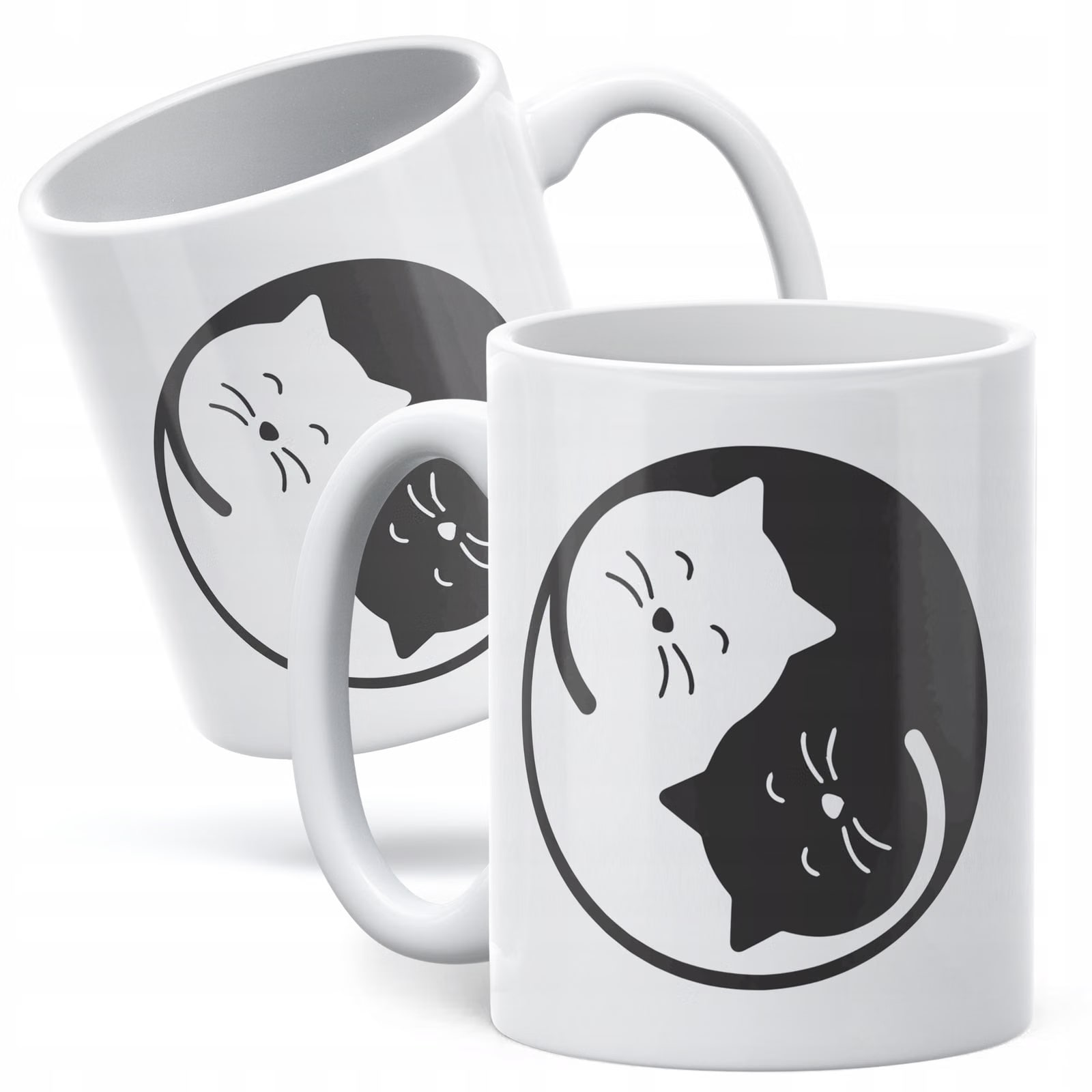 Kubek ceramiczny Koty Yin Yang Dla Kociary Prezent Upominek