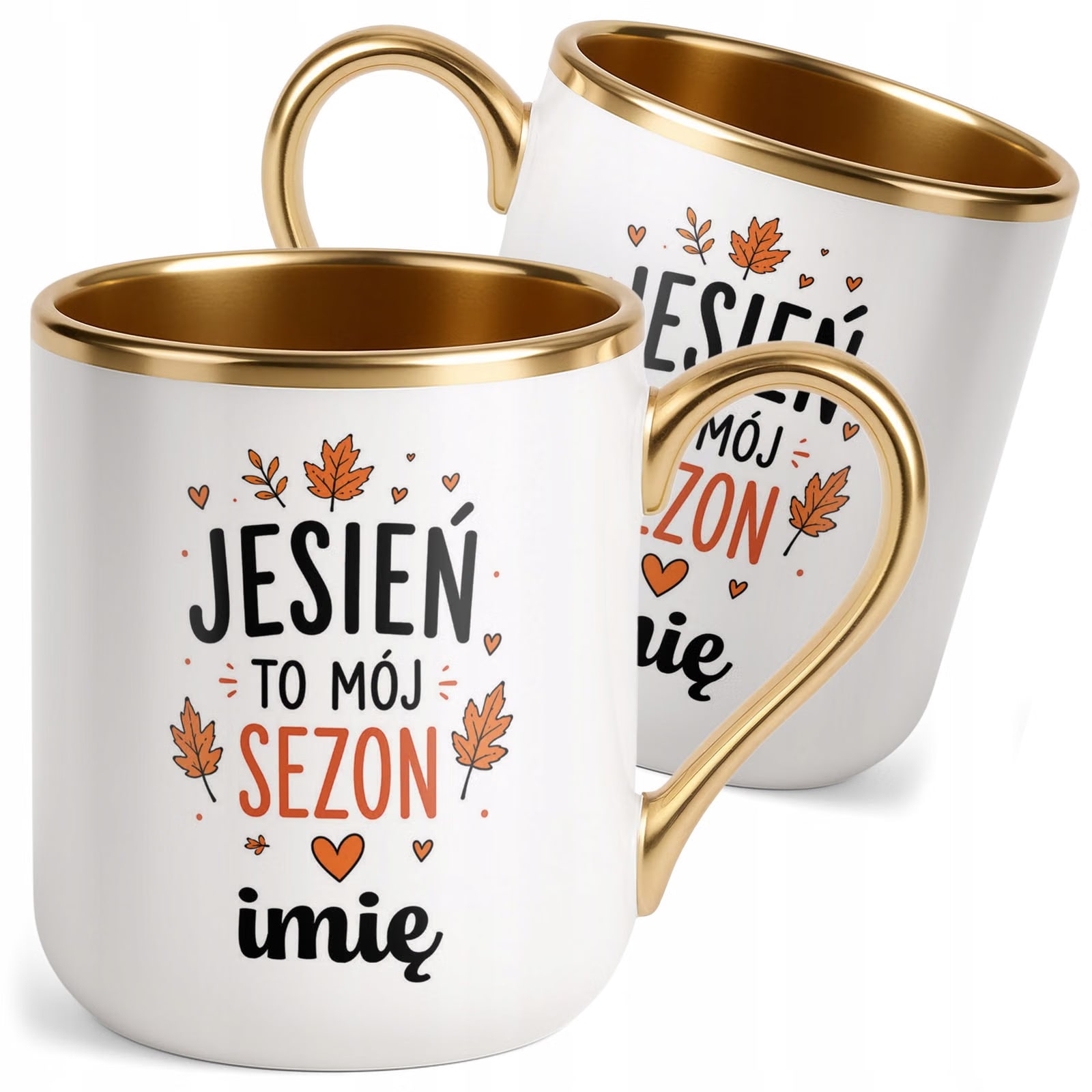 Kubek Personalizowany z nadrukiem Premium Złoty Jesienny Jesień