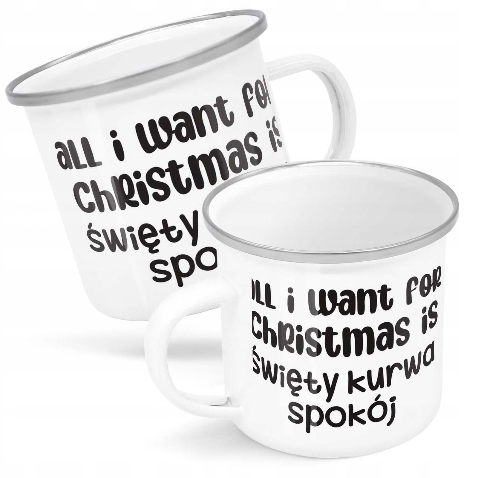 Kubek Emaliowany Boże Narodzenie All I Want For Christmas Prezent