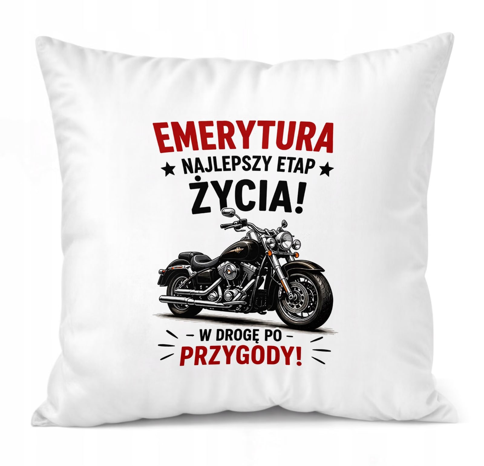 Poduszka Jasiek 38x38cm z Nadrukiem Emerytura Dla Emeryta Upominek Prezent