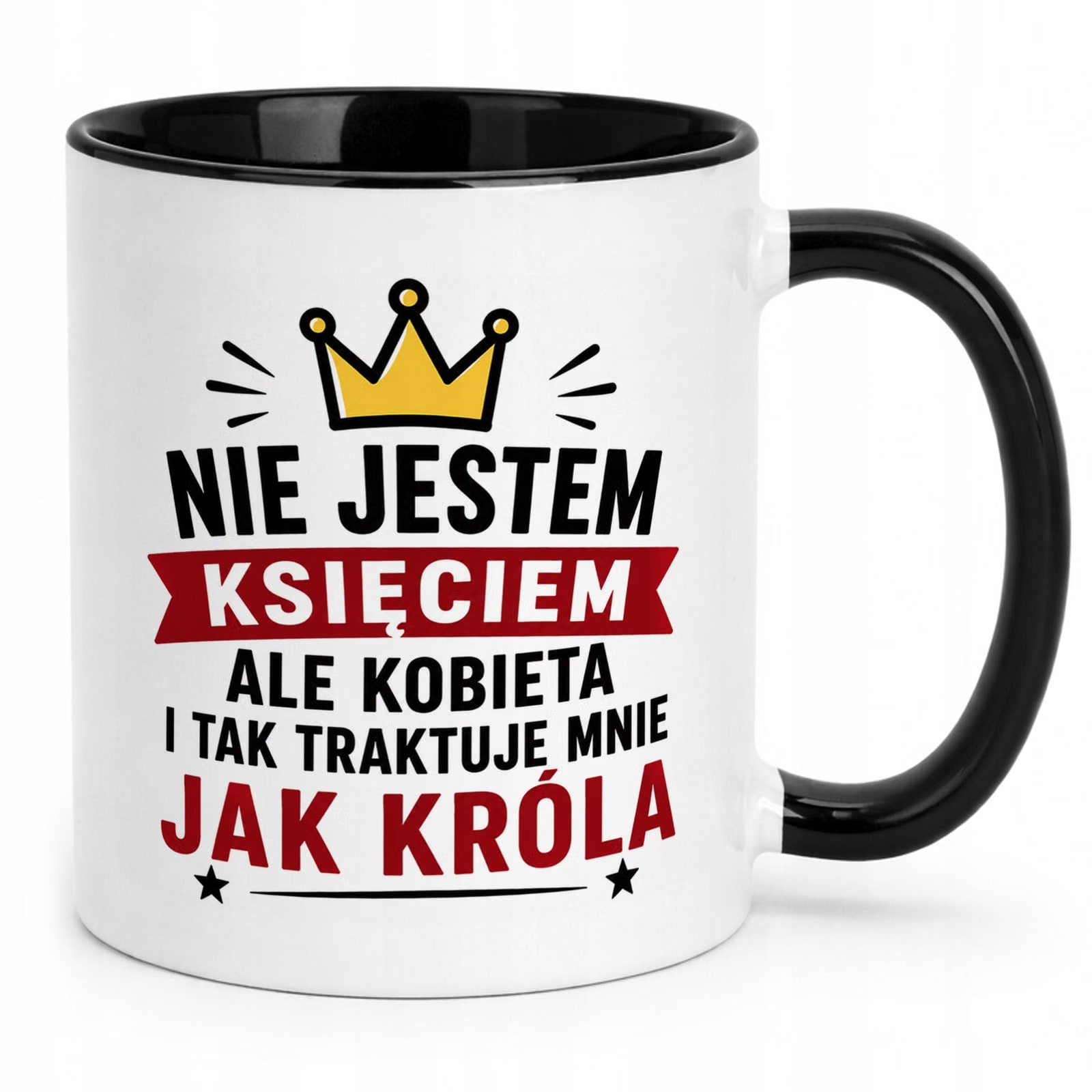 Czarny Kubek z nadrukiem Dzień Chłopaka Dla Mężczyzny Upominek Prezent