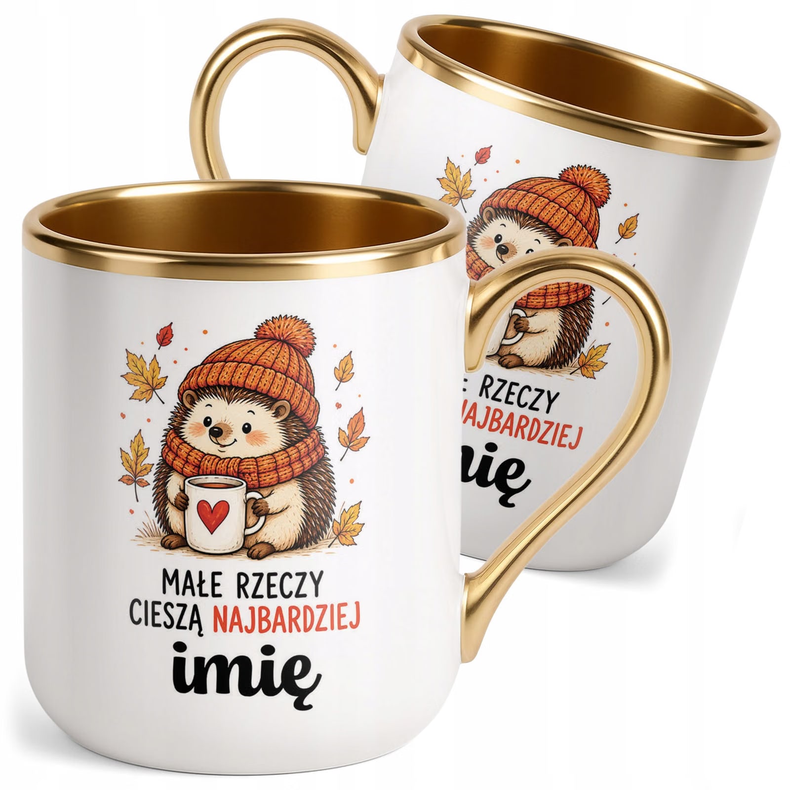 Kubek Personalizowany z nadrukiem Premium Złoty Jesienny Jesień