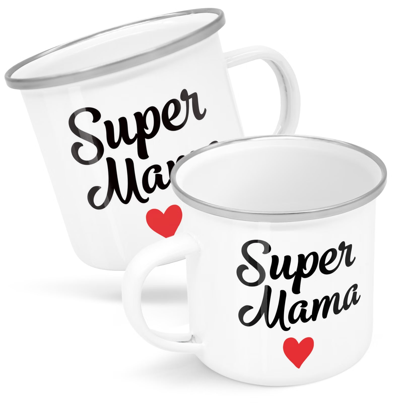 Emaliowany Kubek Garnuszek Dzień Matki Dla Mamy Prezent Super Mama