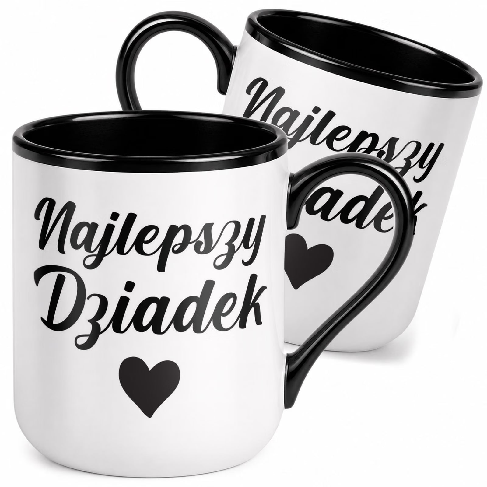 Kubek z nadrukiem Premium Czarny Dzień Dziadka Dla Dziadka Upominek Prezent