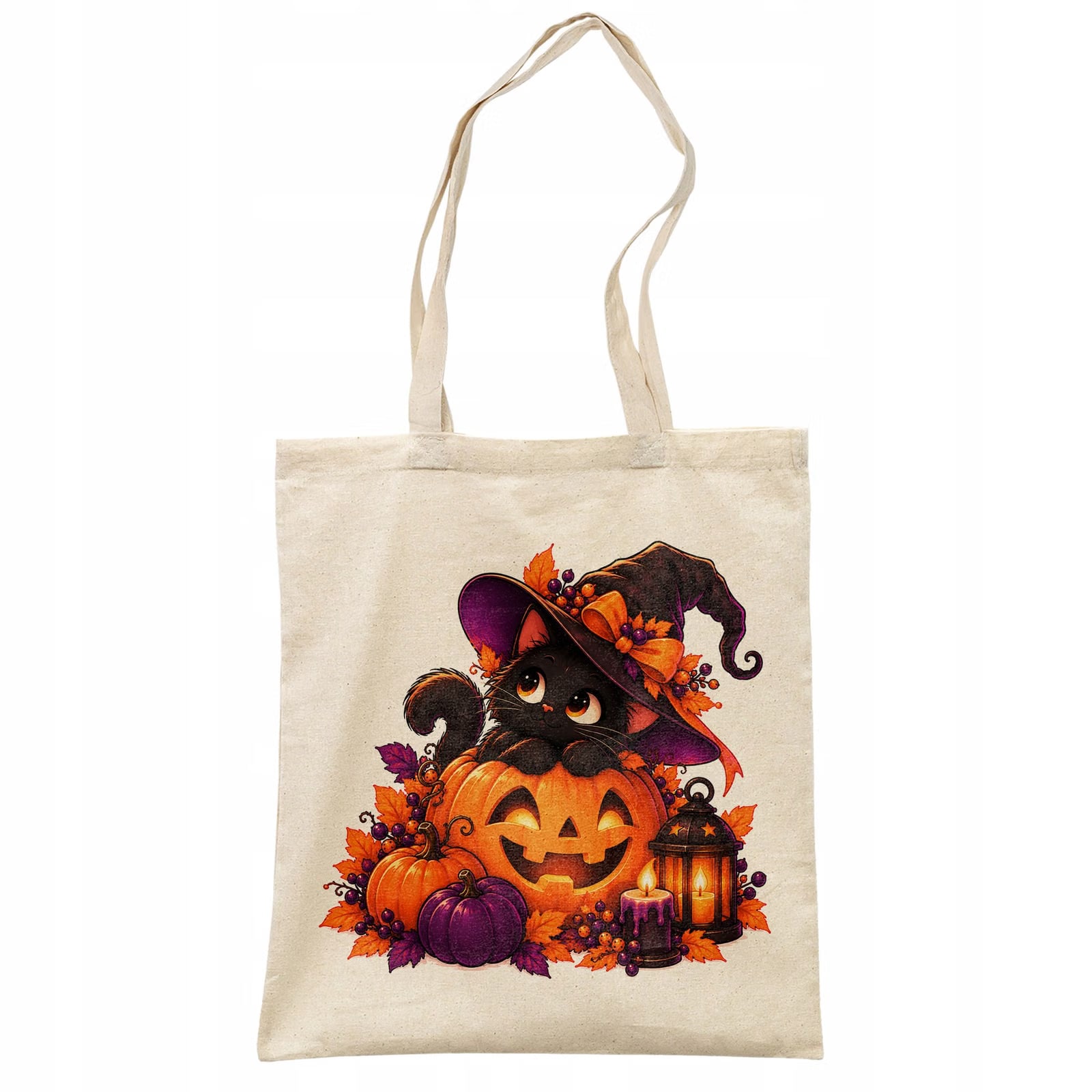 Torba shopper bawełniana halloween na zakupy z nadrukiem prezent