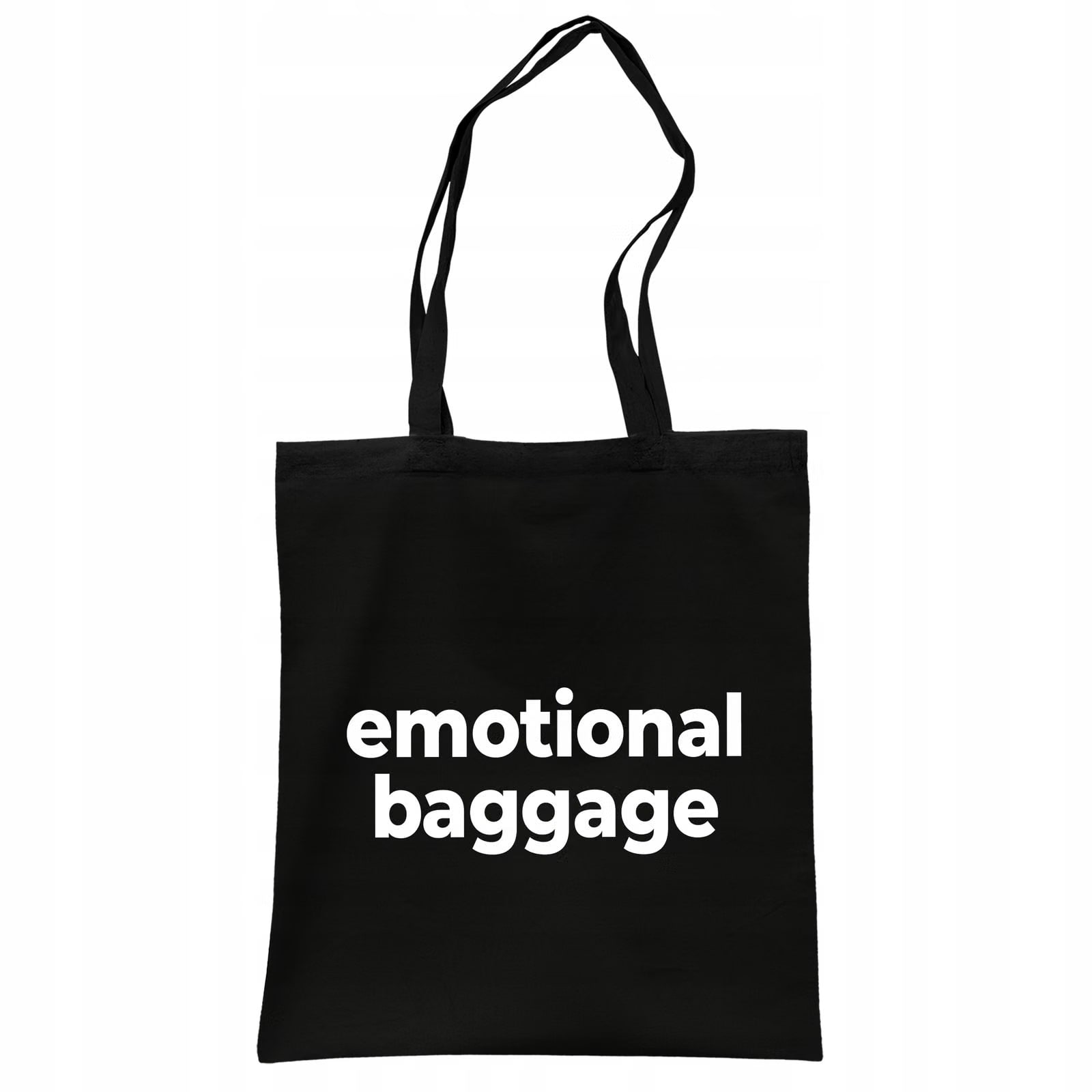 Torba bawełniana czarna na zakupy Emotional Baggage