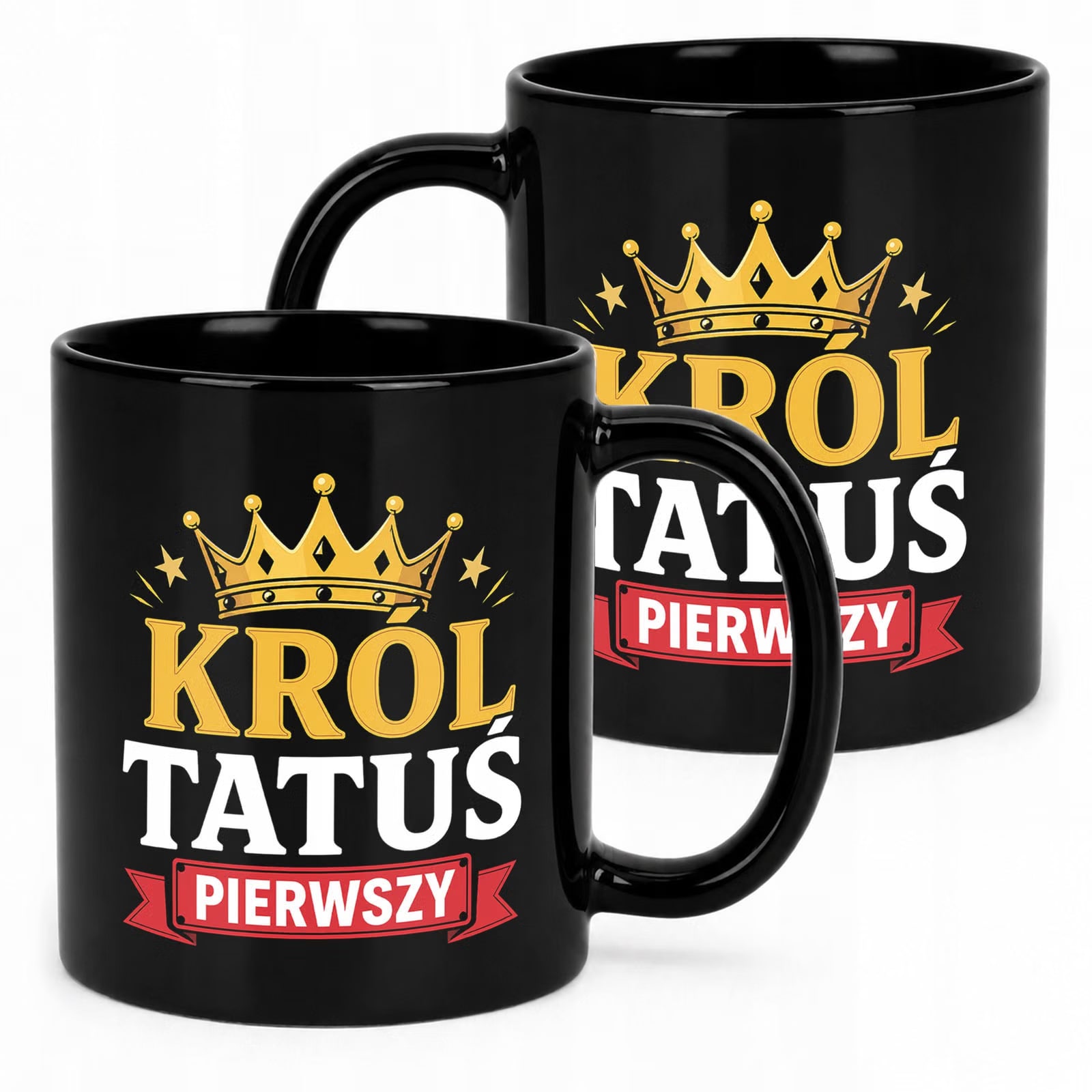Kubek czarny prezent dla taty na Dzień Ojca wyjątkowy upominek dla tatusia
