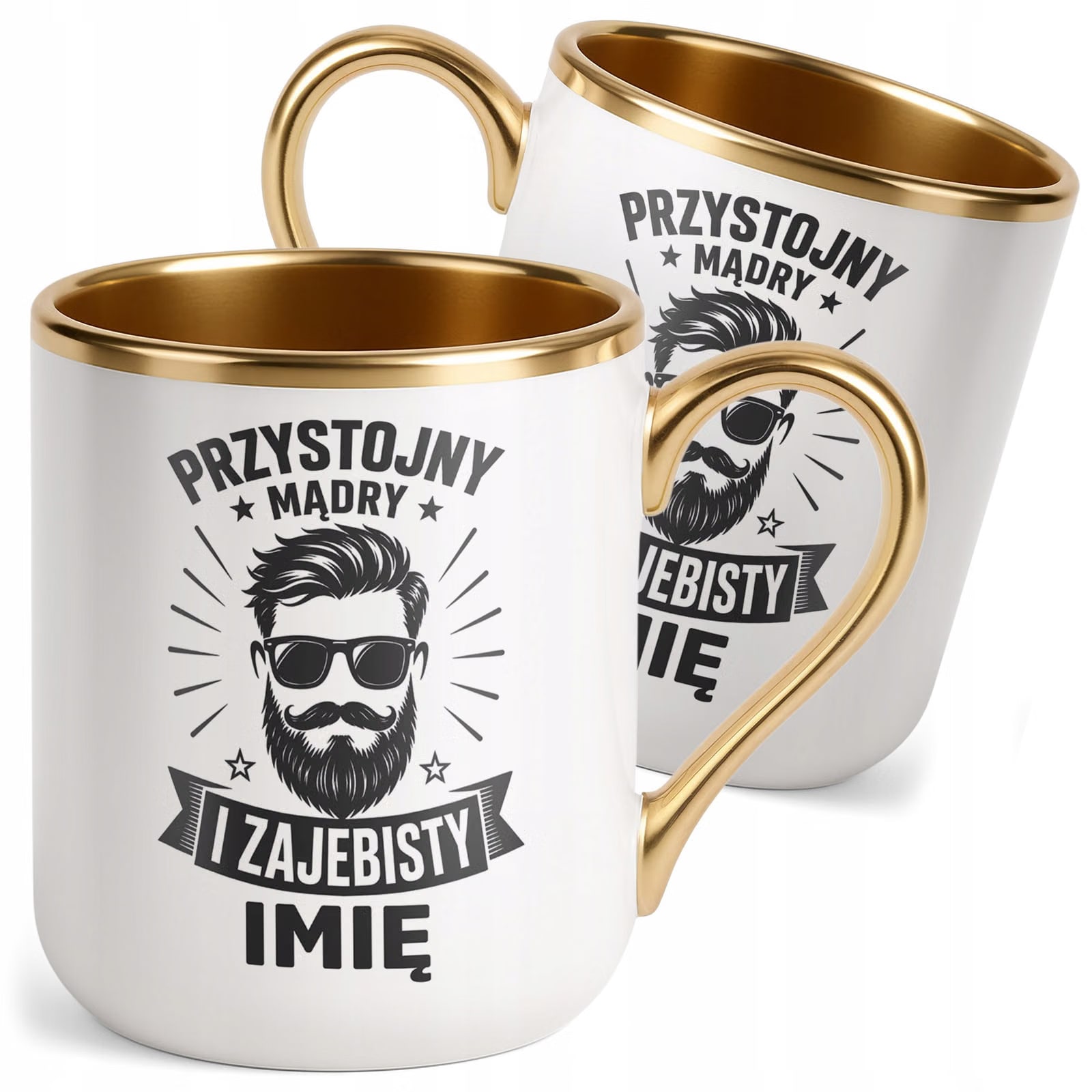 Kubek personalizowany z nadrukiem Premium Złoty Dzień Chłopaka