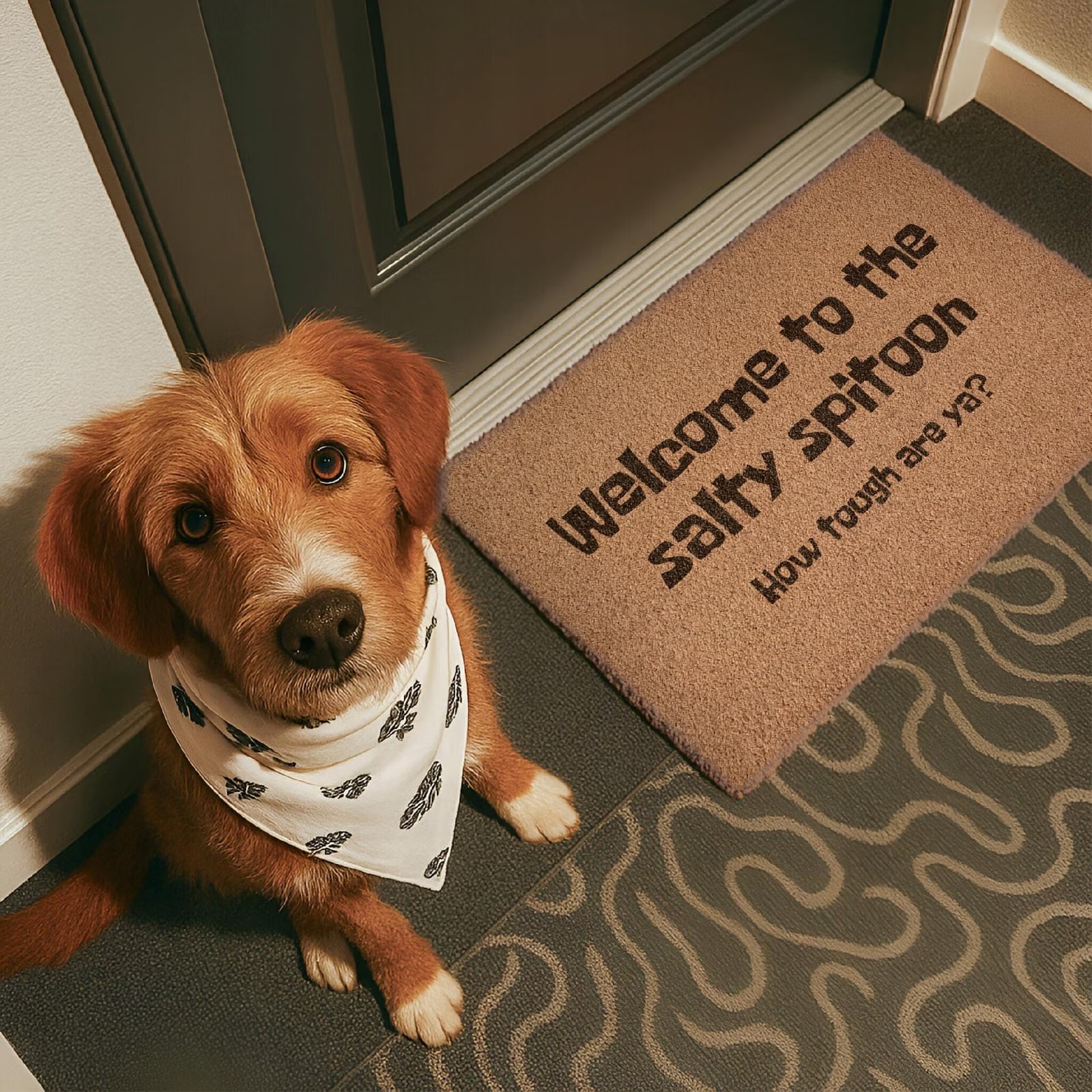 Wycieraczka WELCOME pod drzwi Na Prezent Parapetówka kokosowa 60×40