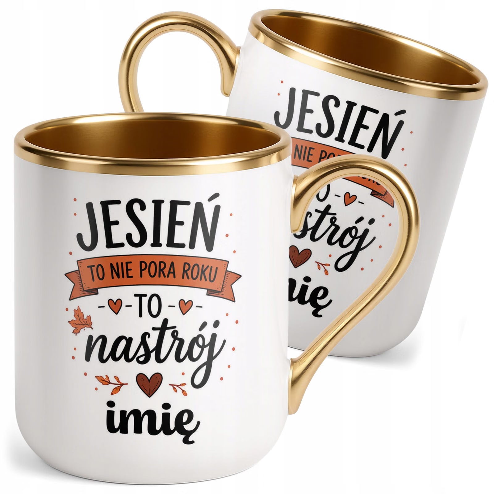 Kubek Personalizowany z nadrukiem Premium Złoty Jesienny Jesień