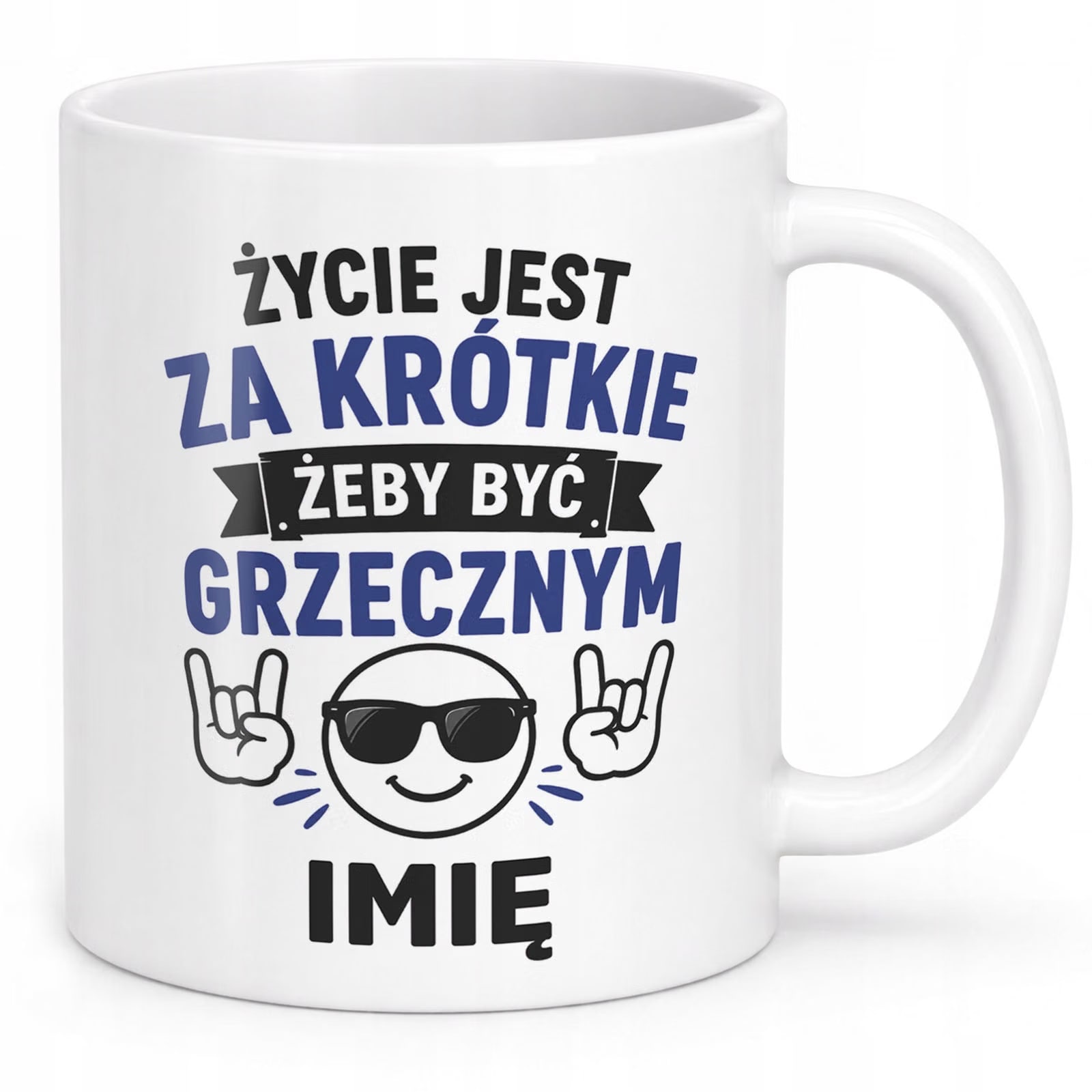 Biały Kubek personalizowany z nadrukiem Dzień Chłopaka Dla Mężczyzny